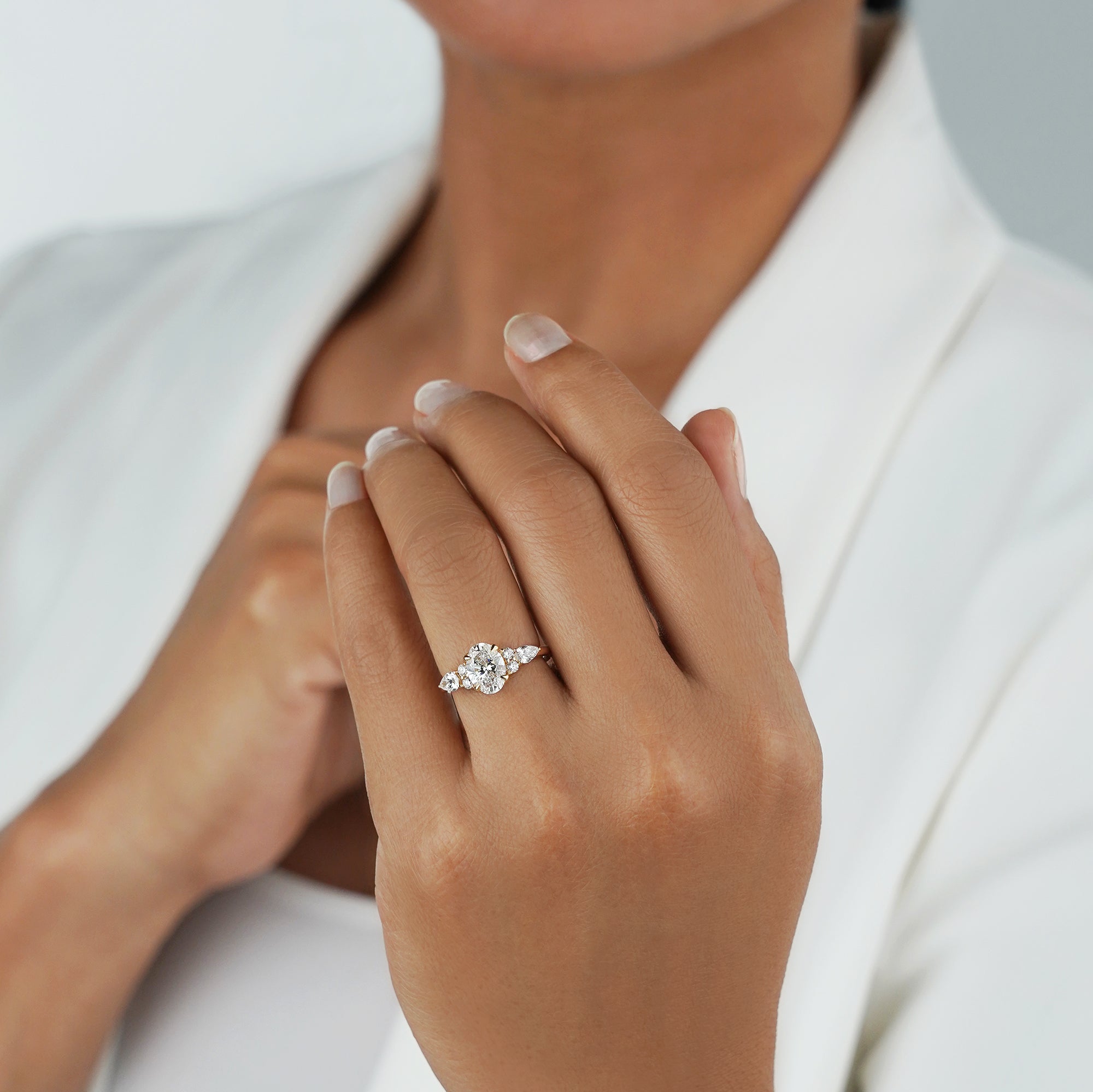 1.8 Carat Oval Diamond Ring - Solid 14K Yellow Gold
