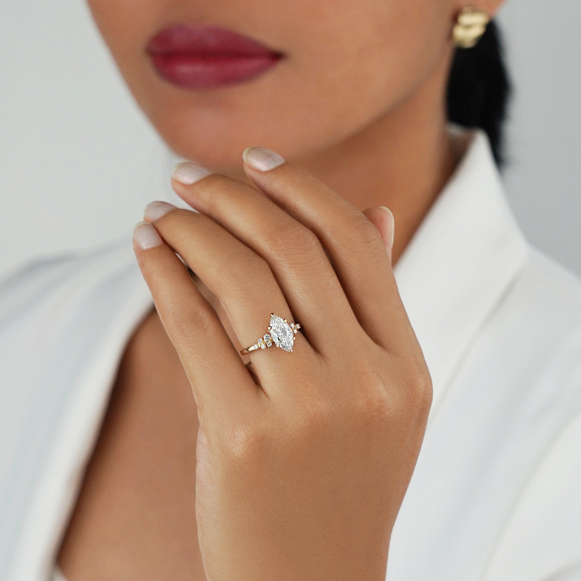 1.85 Carat Marquise Diamond Ring - Solid 14K Yellow Gold | BITS OF BALI JEWELRY