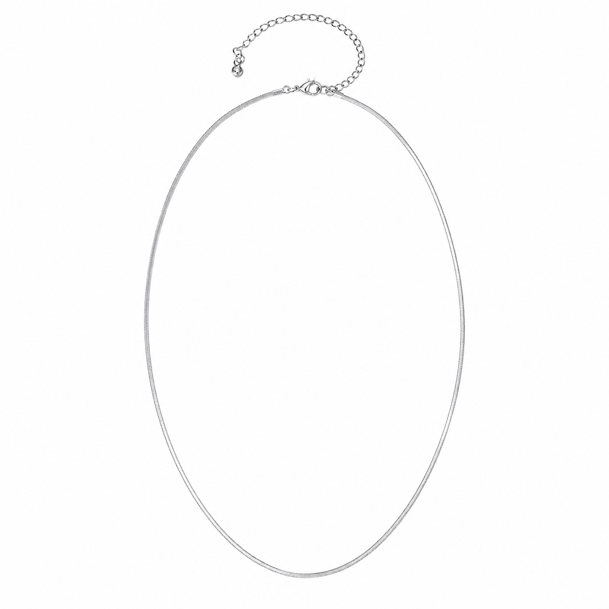 Single Chain Shiny Necklace - Sterling Silver