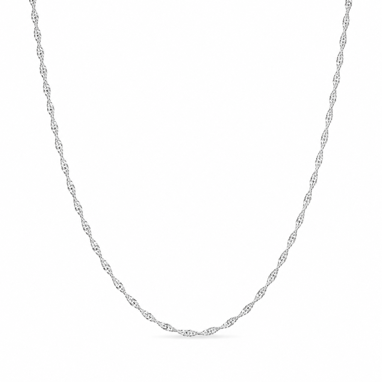 Shiny Luxe Twist Necklace - Sterling Silver
