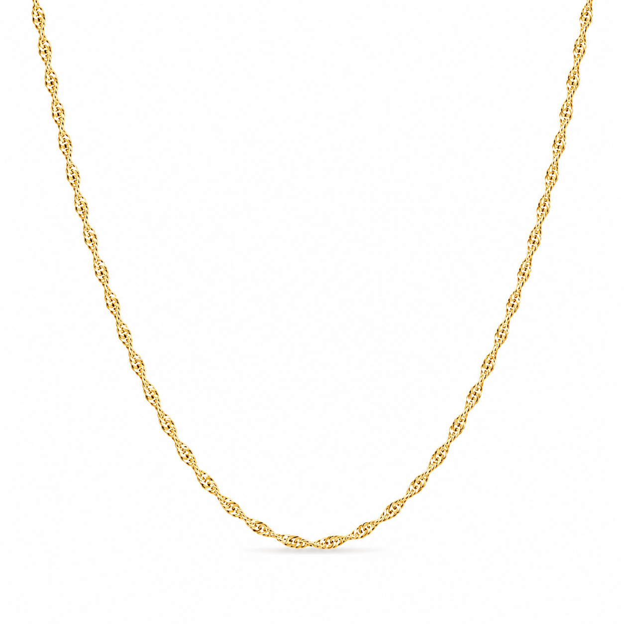 Shiny Luxe Twist Necklace - Gold Vermeil