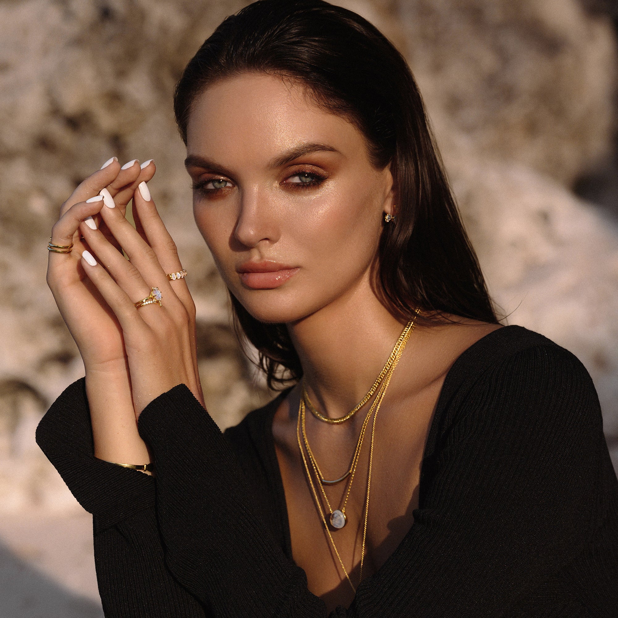 Ibu Rainbow Moonstone Necklace - Large | BITS OF BALI JEWELRY