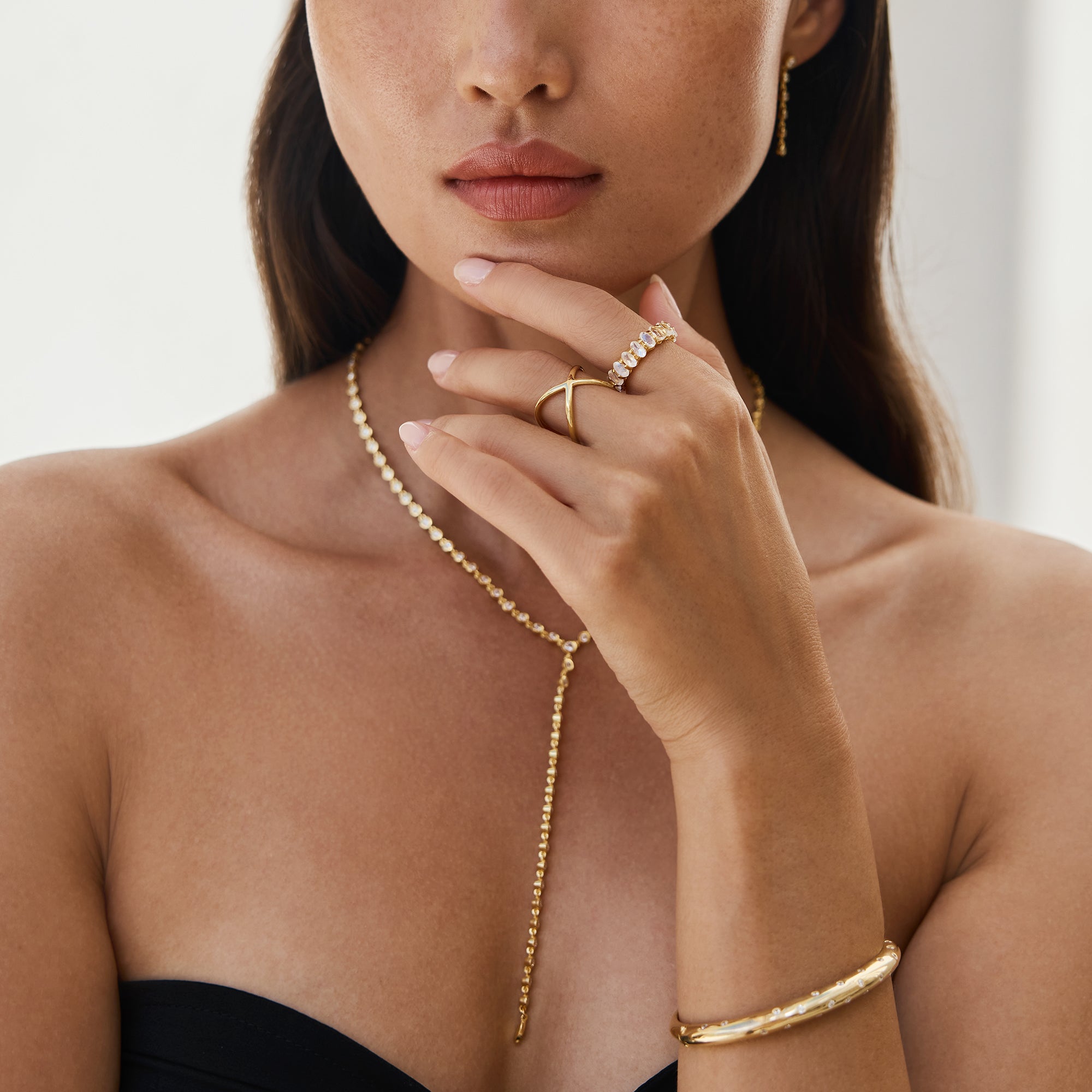 Ibu White CZ Eternity Band - Sterling Silver | BITS OF BALI JEWELRY