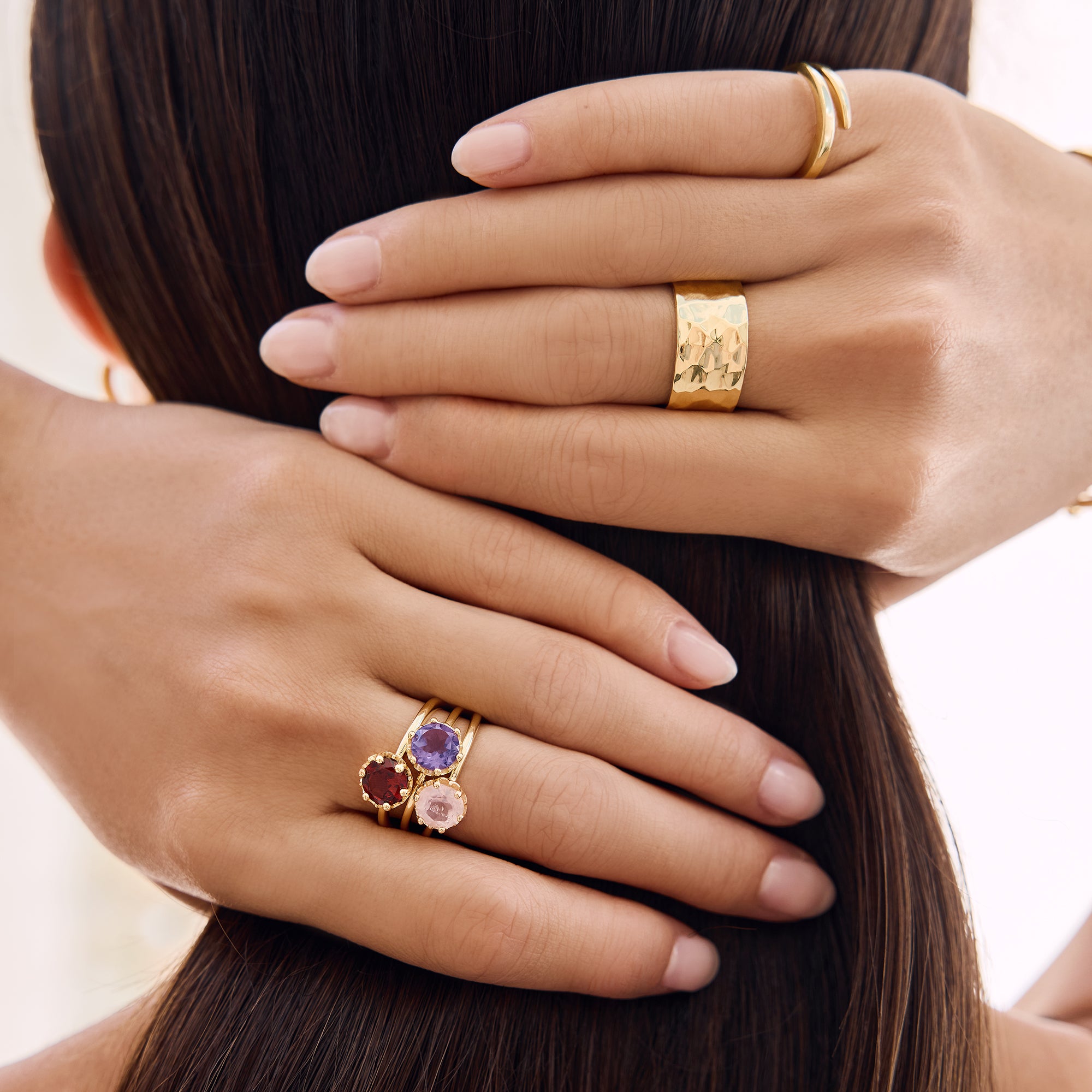 Ibu Crown Ring Sterling Silver - Amethyst | BITS OF BALI JEWELRY