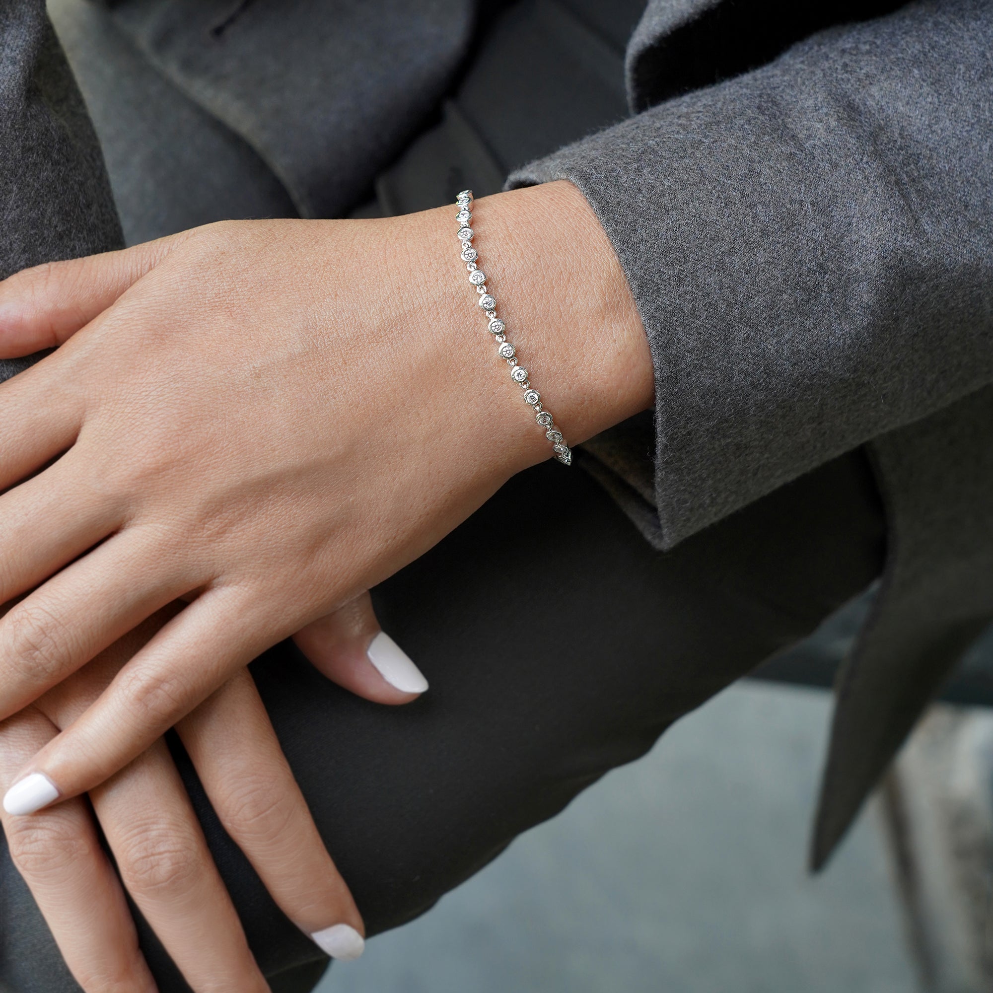 Ibu Bezel Cz Bracelet | BITS OF BALI JEWELRY