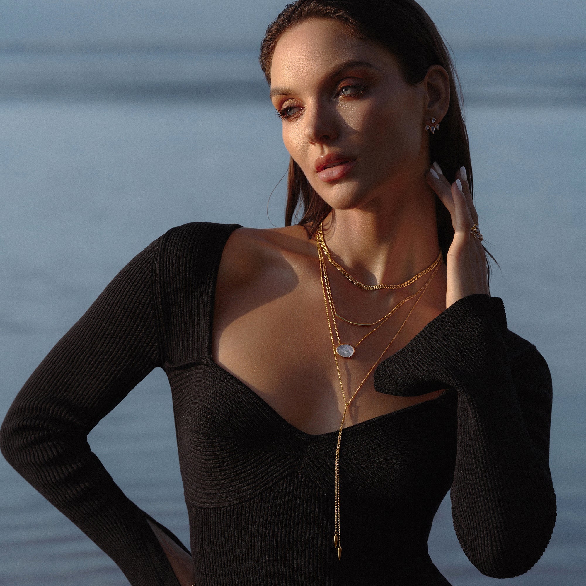 Ibu Rainbow Moonstone Necklace - Large | BITS OF BALI JEWELRY