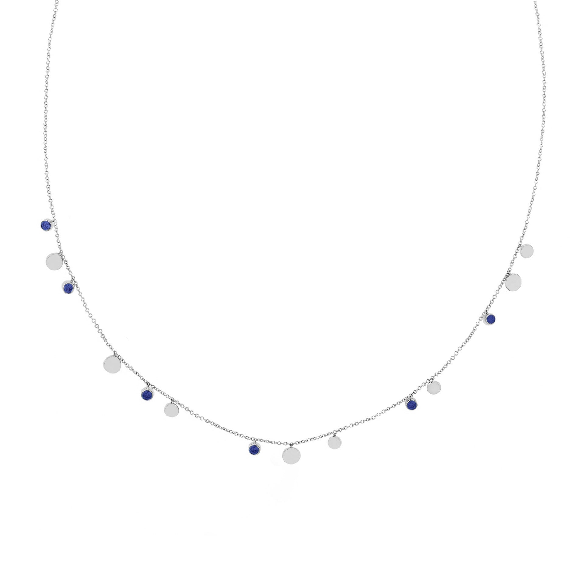 Ibu Blue Sapphire Disc Necklace | BITS OF BALI JEWELRY
