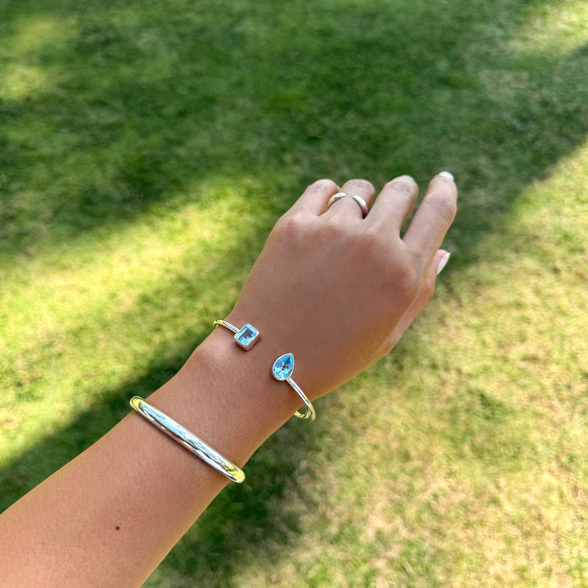 New Gita Bracelet Blue Topaz - Sterling Silver