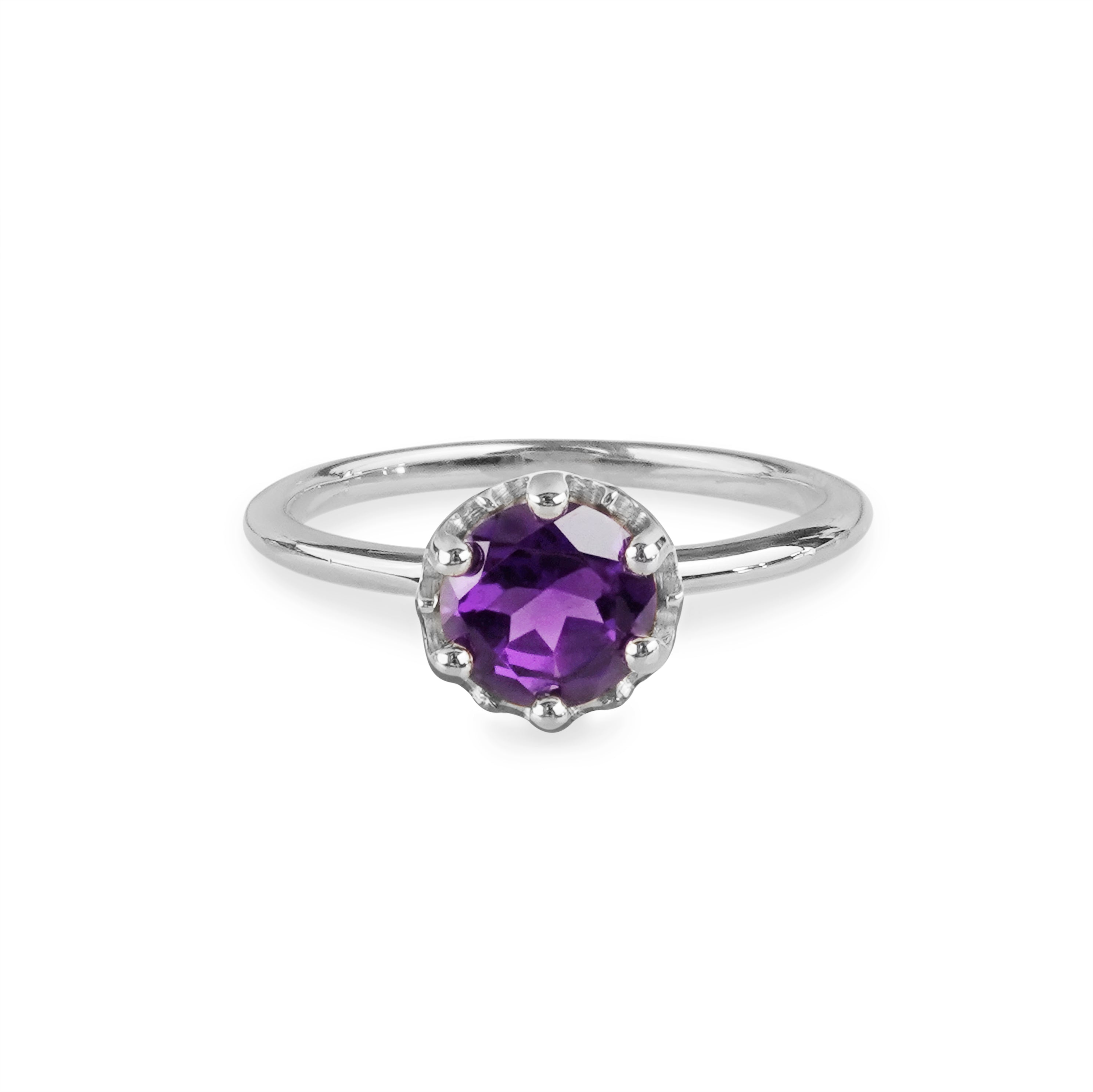 Ibu Crown Ring - Amethyst | BITS OF BALI JEWELRY