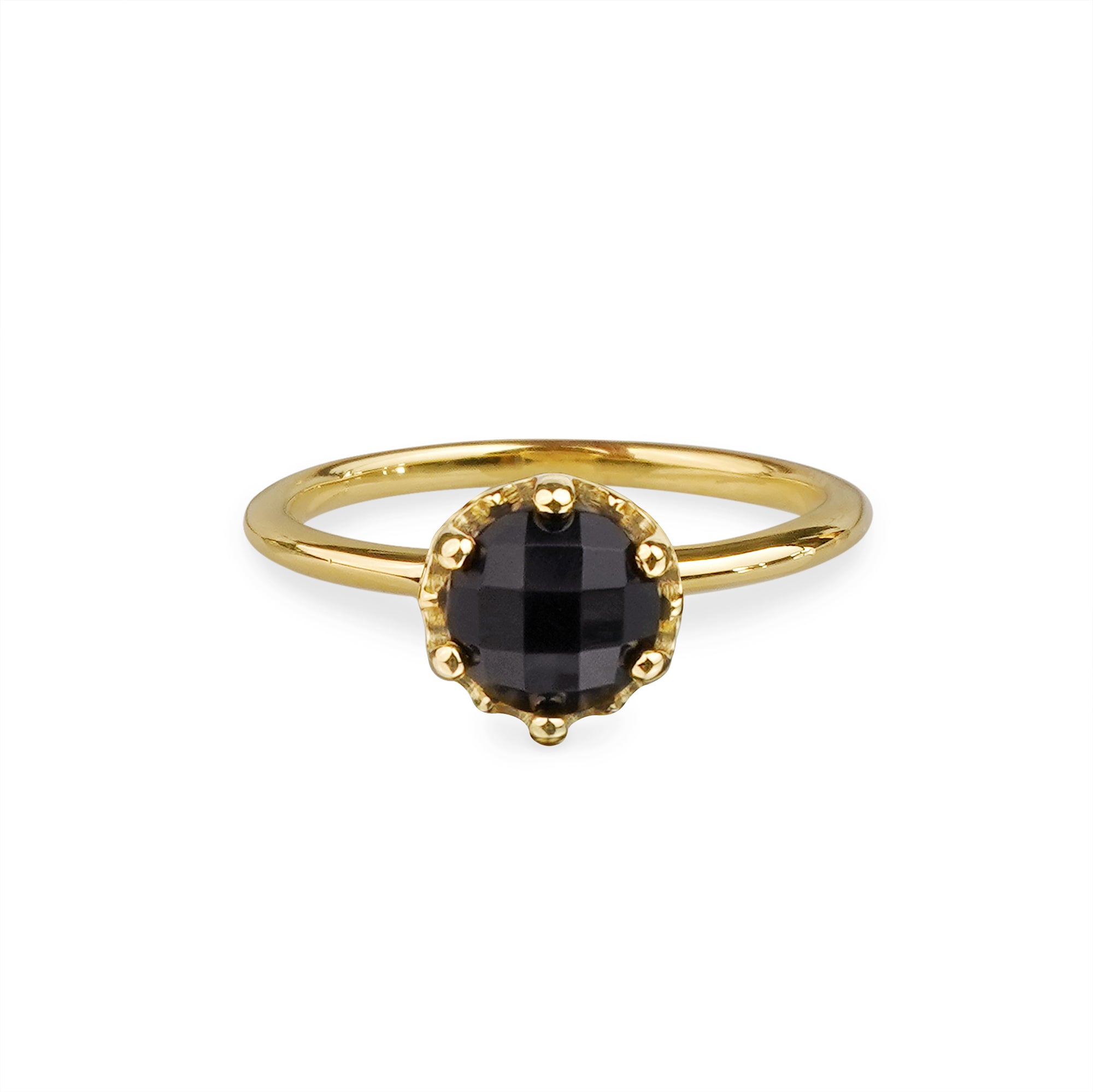 Ibu Crown Ring - Black Onyx | BITS OF BALI JEWELRY
