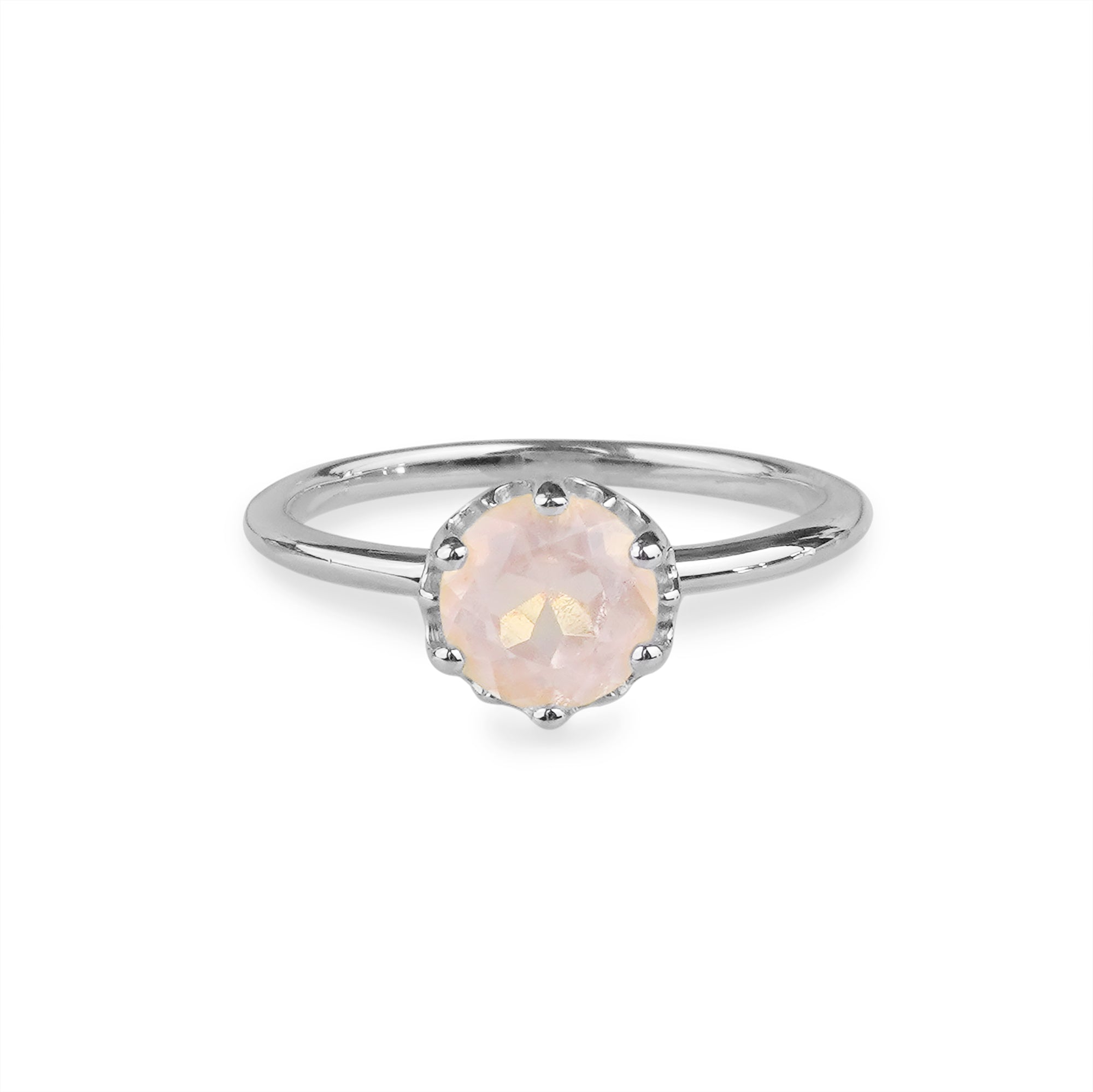 Ibu Crown Ring - Rose Quartz | BITS OF BALI JEWELRY