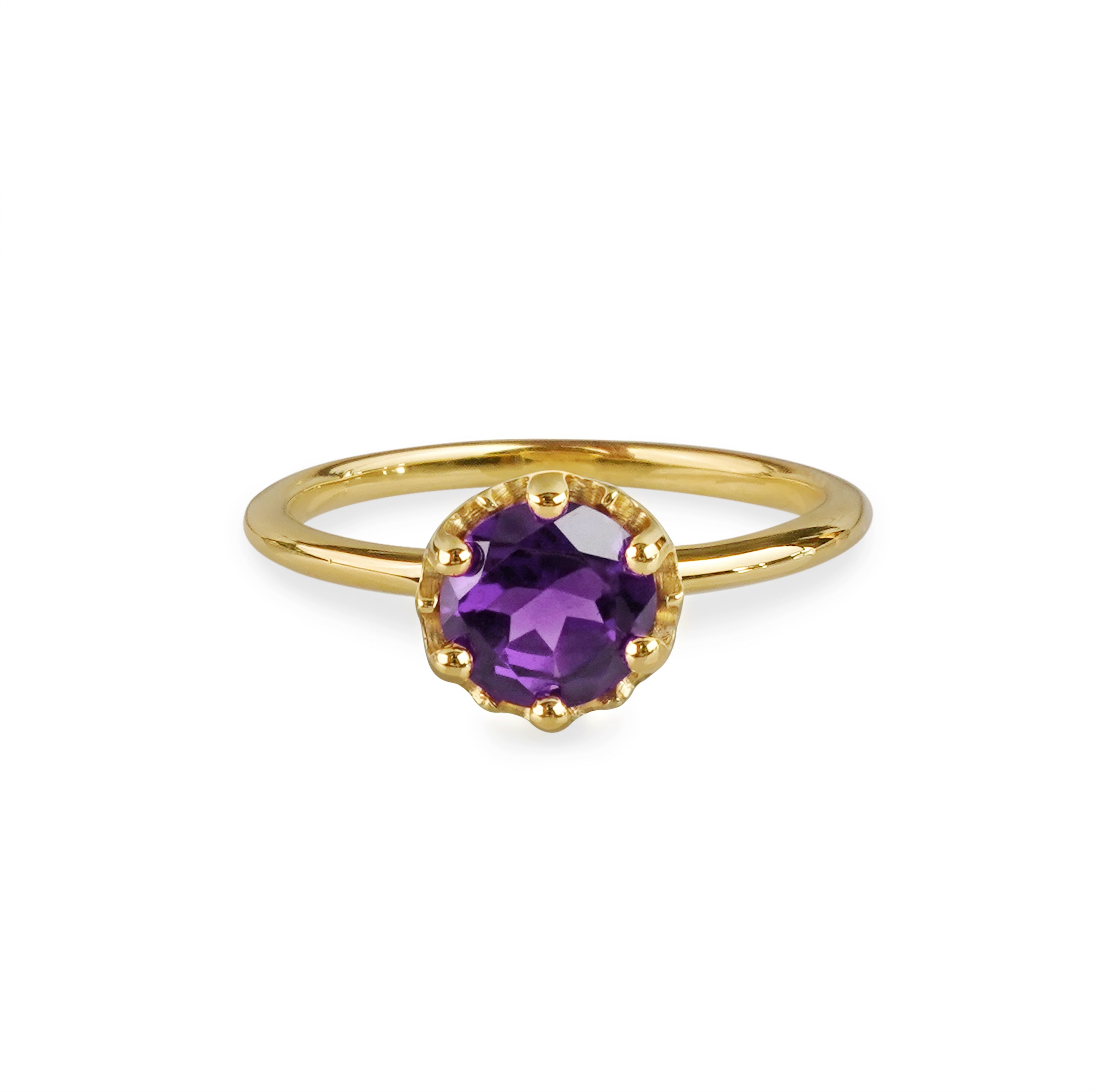 Ibu Crown Ring - Amethyst | BITS OF BALI JEWELRY