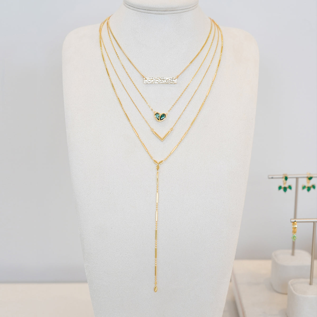 Pranawa Name Bar Necklace Gold Vermeil - Horizontal Plain