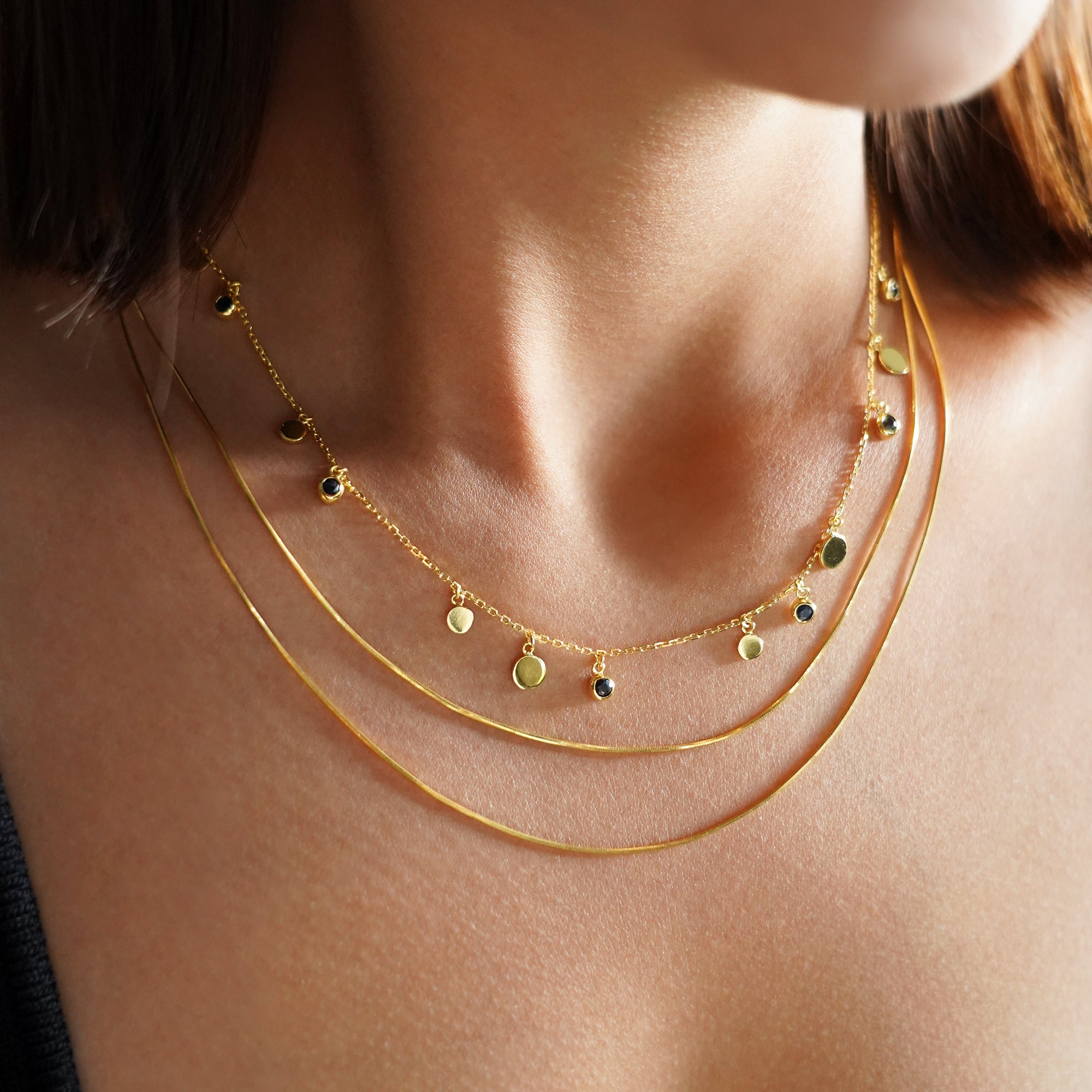 Ibu Blue Sapphire Disc Necklace | BITS OF BALI JEWELRY