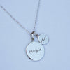 PERSONALIZED ROUND PENDANT NECKLACE - WITH ENGRAVES