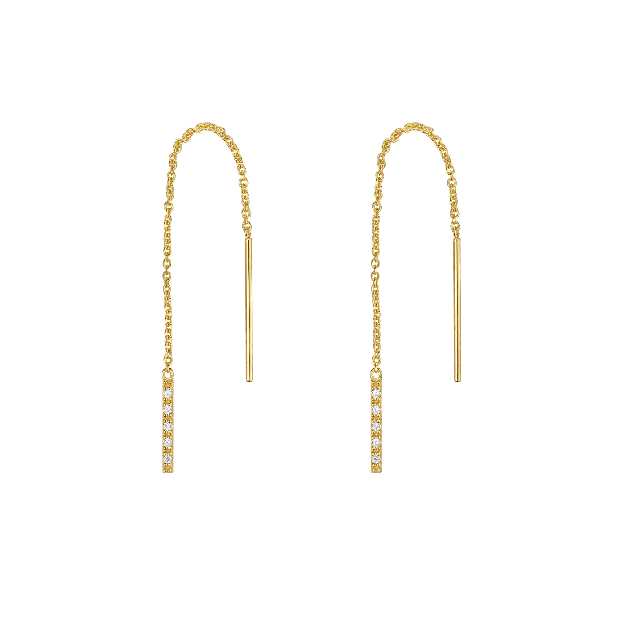 Ibu Cz Bar Dangling Earrings | BITS OF BALI JEWELRY
