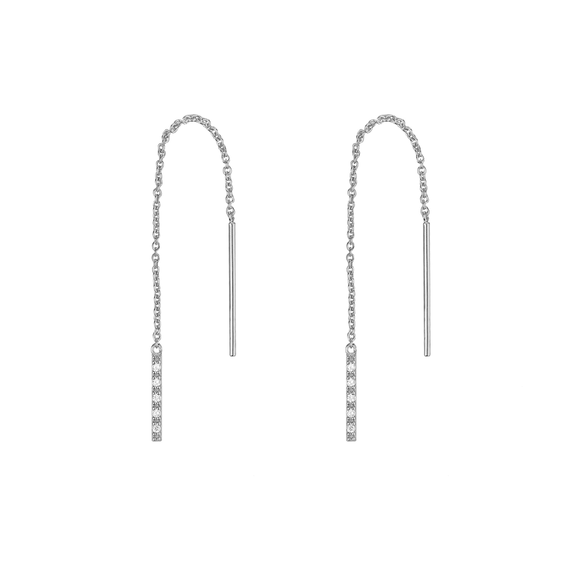 Ibu Cz Bar Dangling Earrings | BITS OF BALI JEWELRY