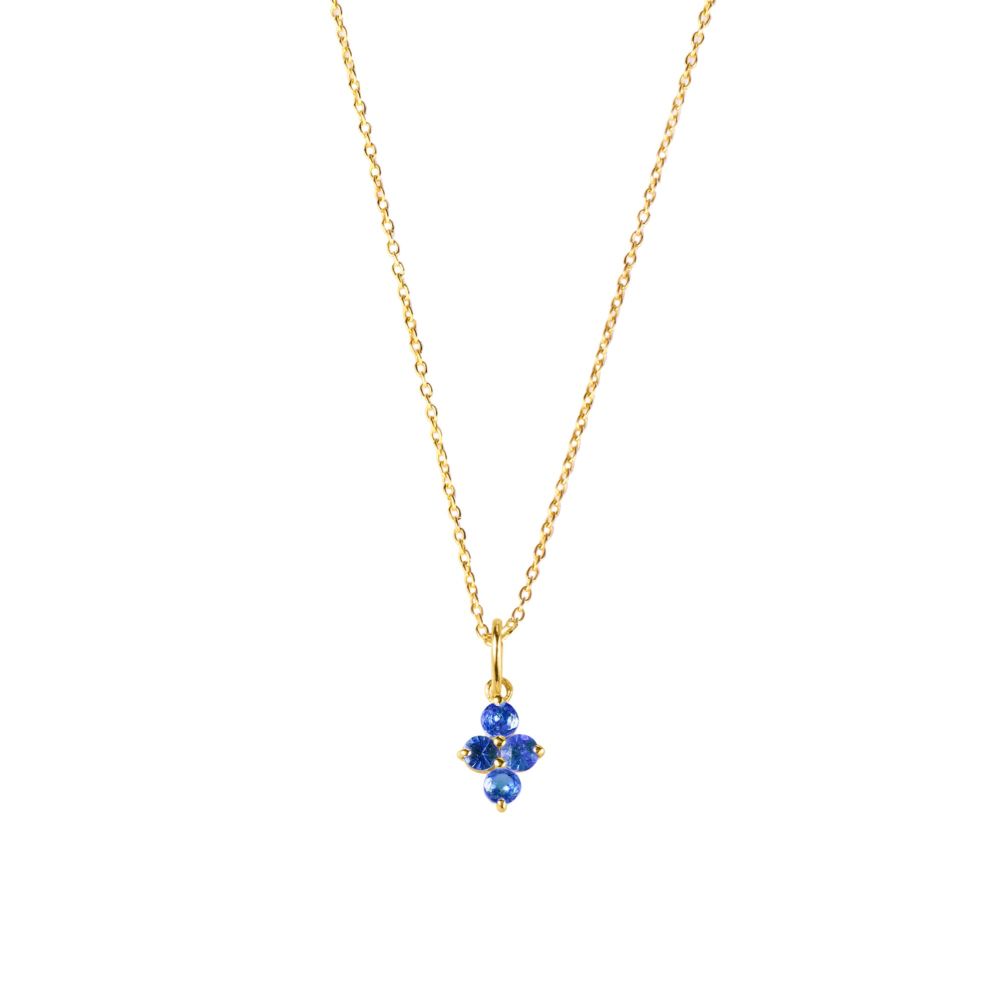 Ibu Four Stoned Blue Sapphire Necklace | BITS OF BALI JEWELRY