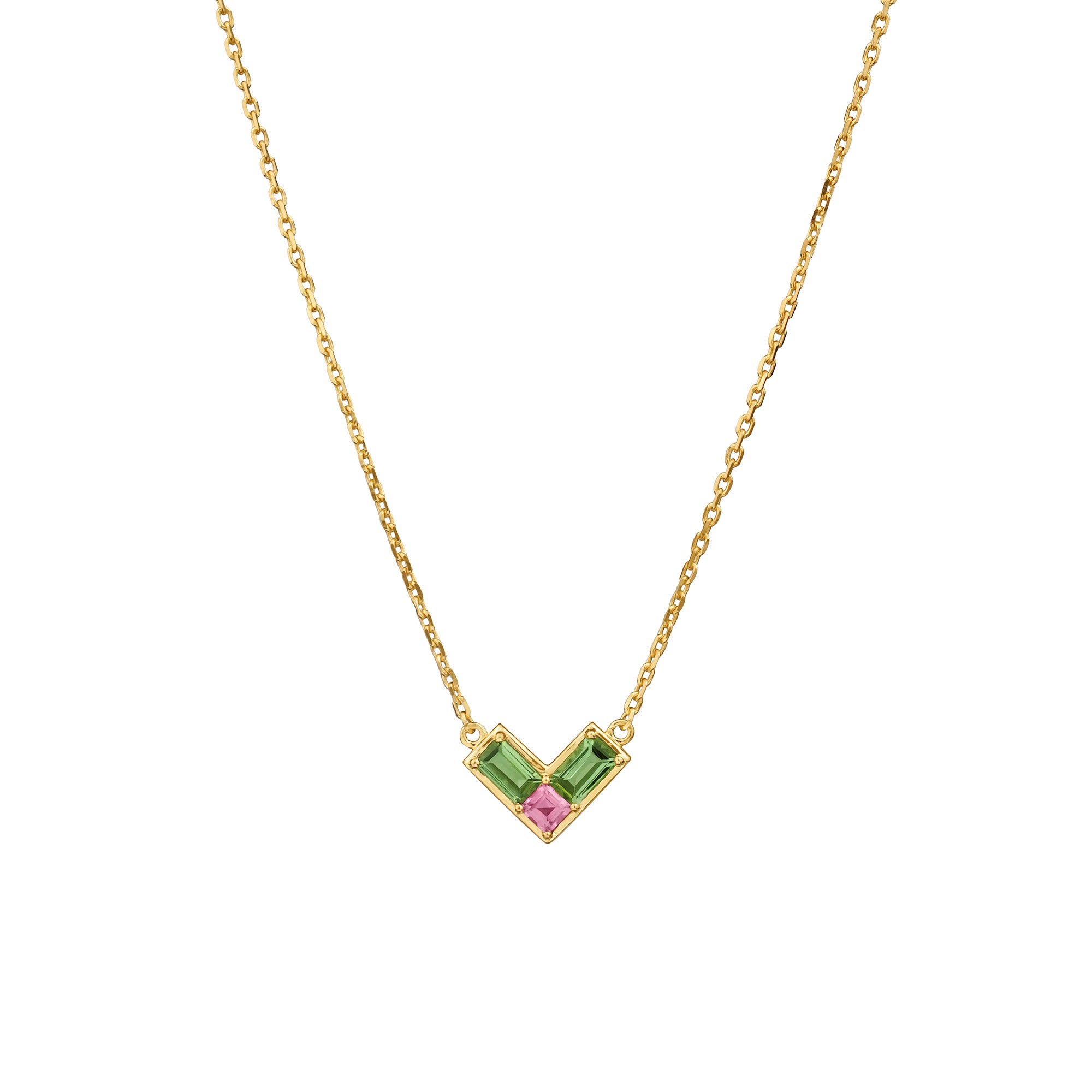 Ibu Green V Tourmaline Necklace | BITS OF BALI JEWELRY