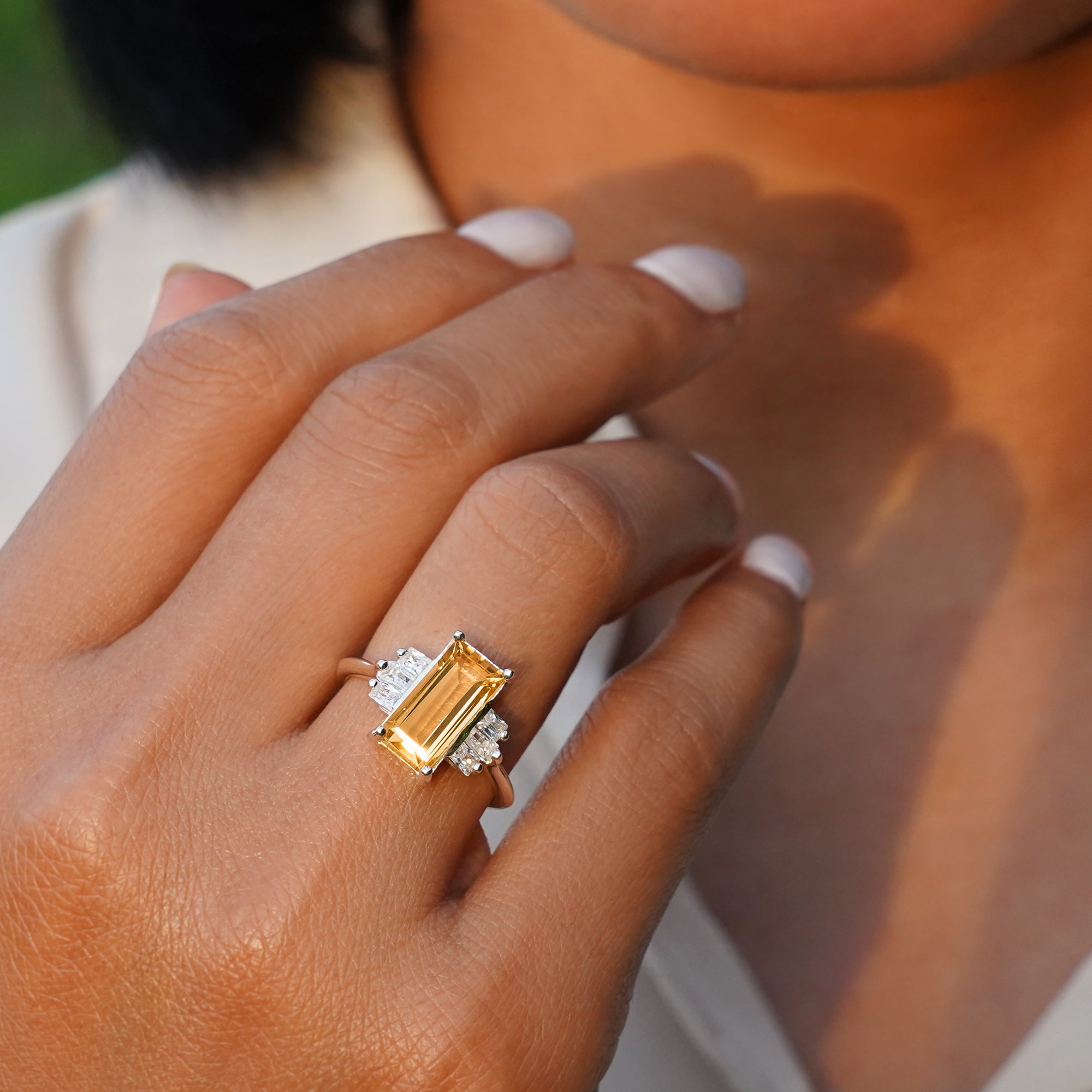 Ibu Long Citrine Ring | BITS OF BALI JEWELRY