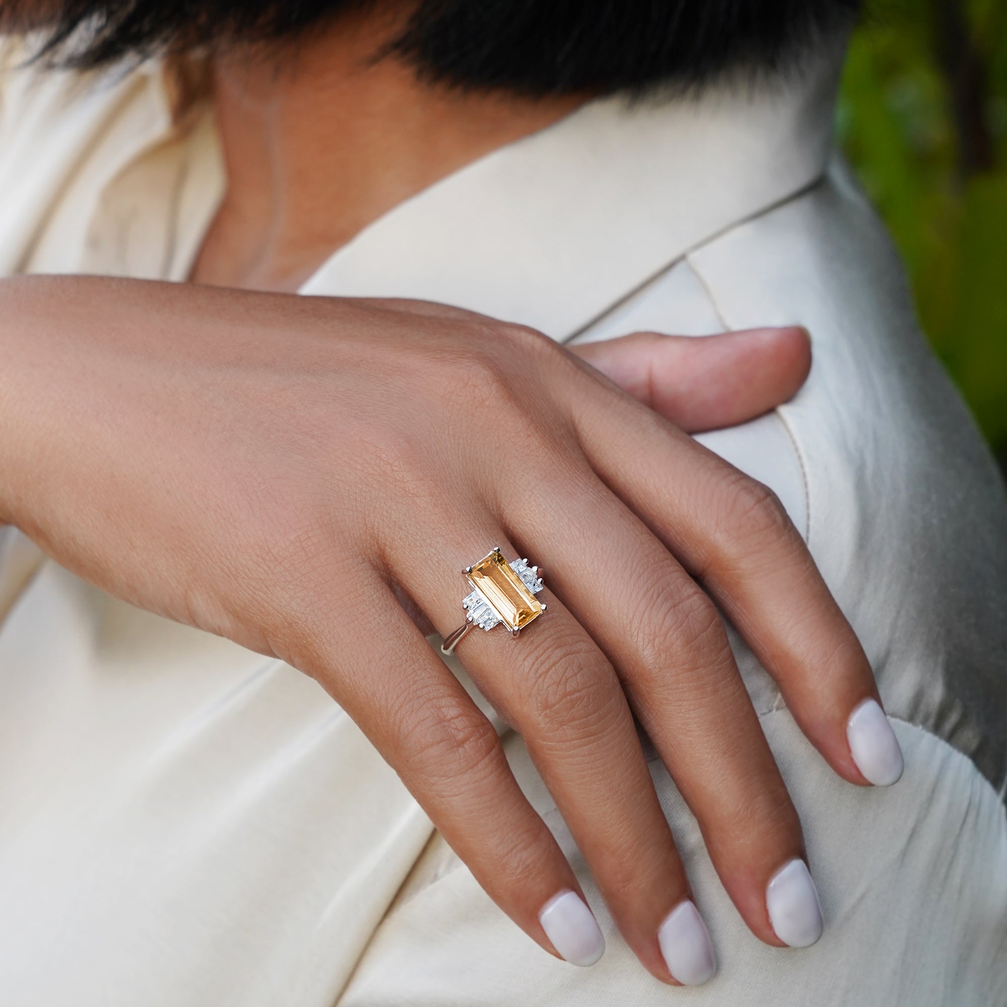Ibu Long Citrine Ring | BITS OF BALI JEWELRY
