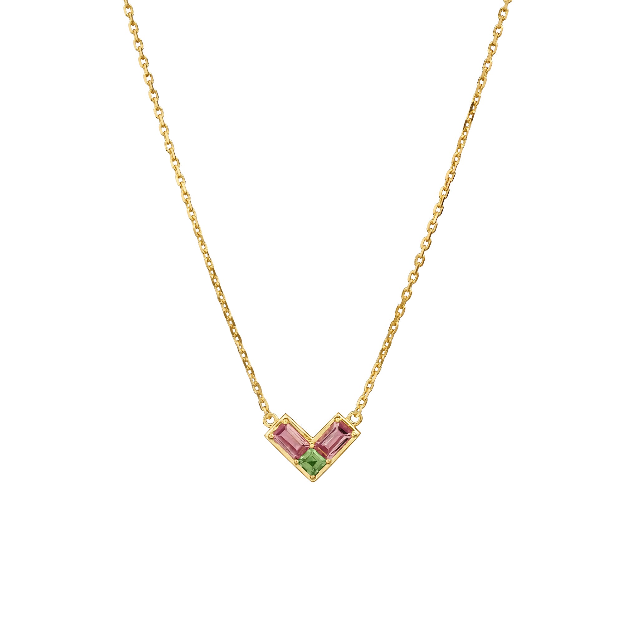 Ibu Pink V Tourmaline Necklace | BITS OF BALI JEWELRY