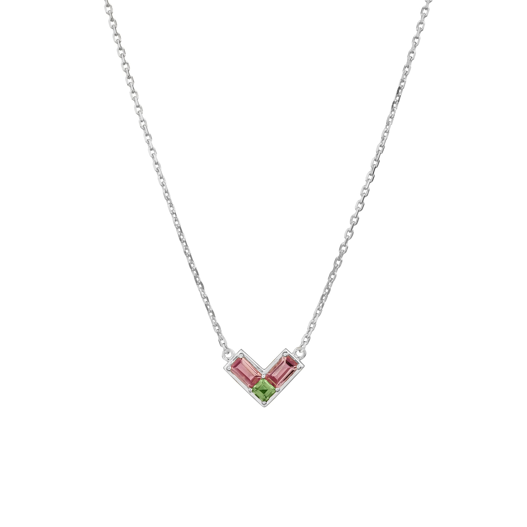 Ibu Pink V Tourmaline Necklace | BITS OF BALI JEWELRY