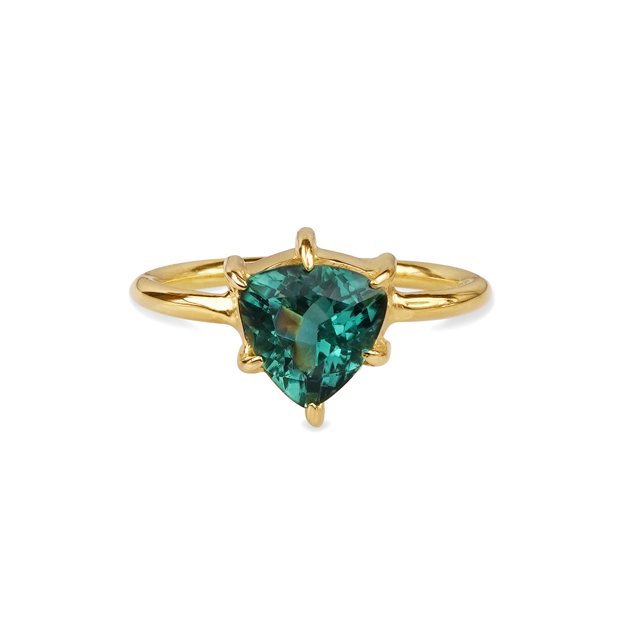 Ibu Trillion Green Quartz Ring | BITS OF BALI JEWELRY