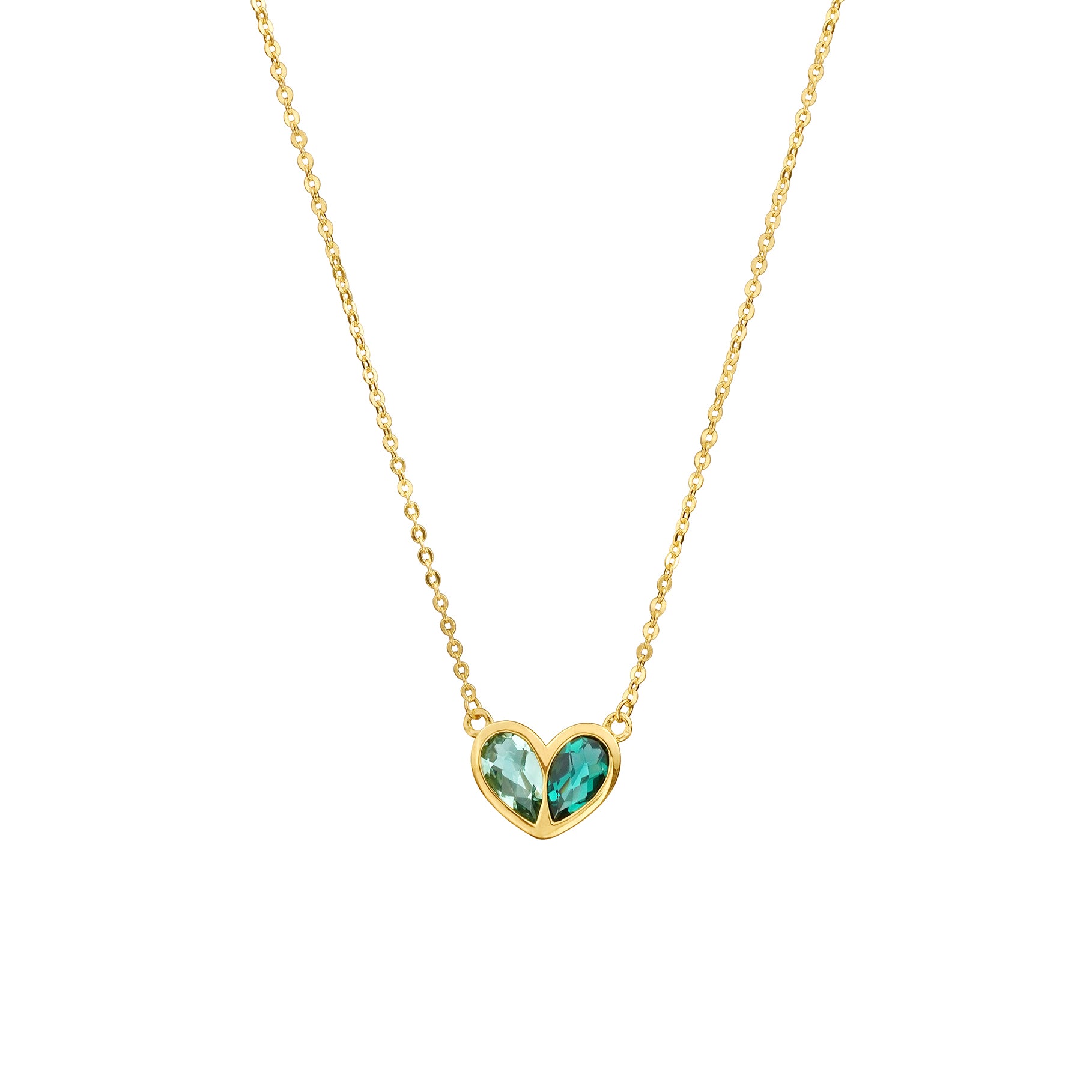 Ibu Two Pears Into Heart Green Quartz Necklace | BITS OF BALI JEWELRY