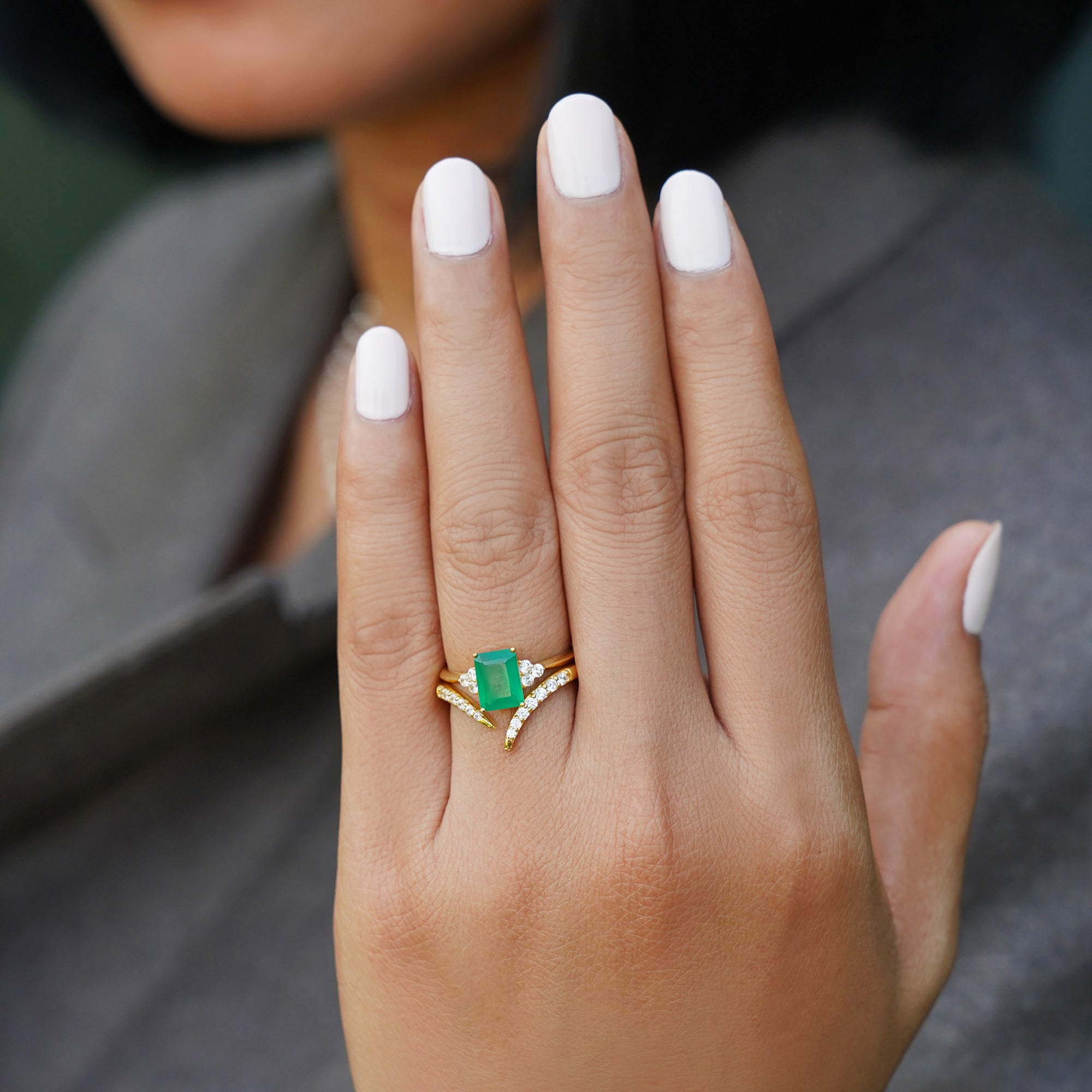 Ibu CZ Tusk Ring - Sterling Silver | BITS OF BALI JEWELRY