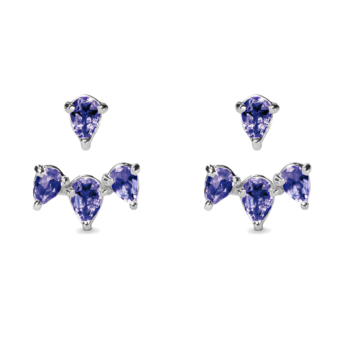 Ibu Baskara Ear Jackets - Iolite | BITS OF BALI JEWELRY