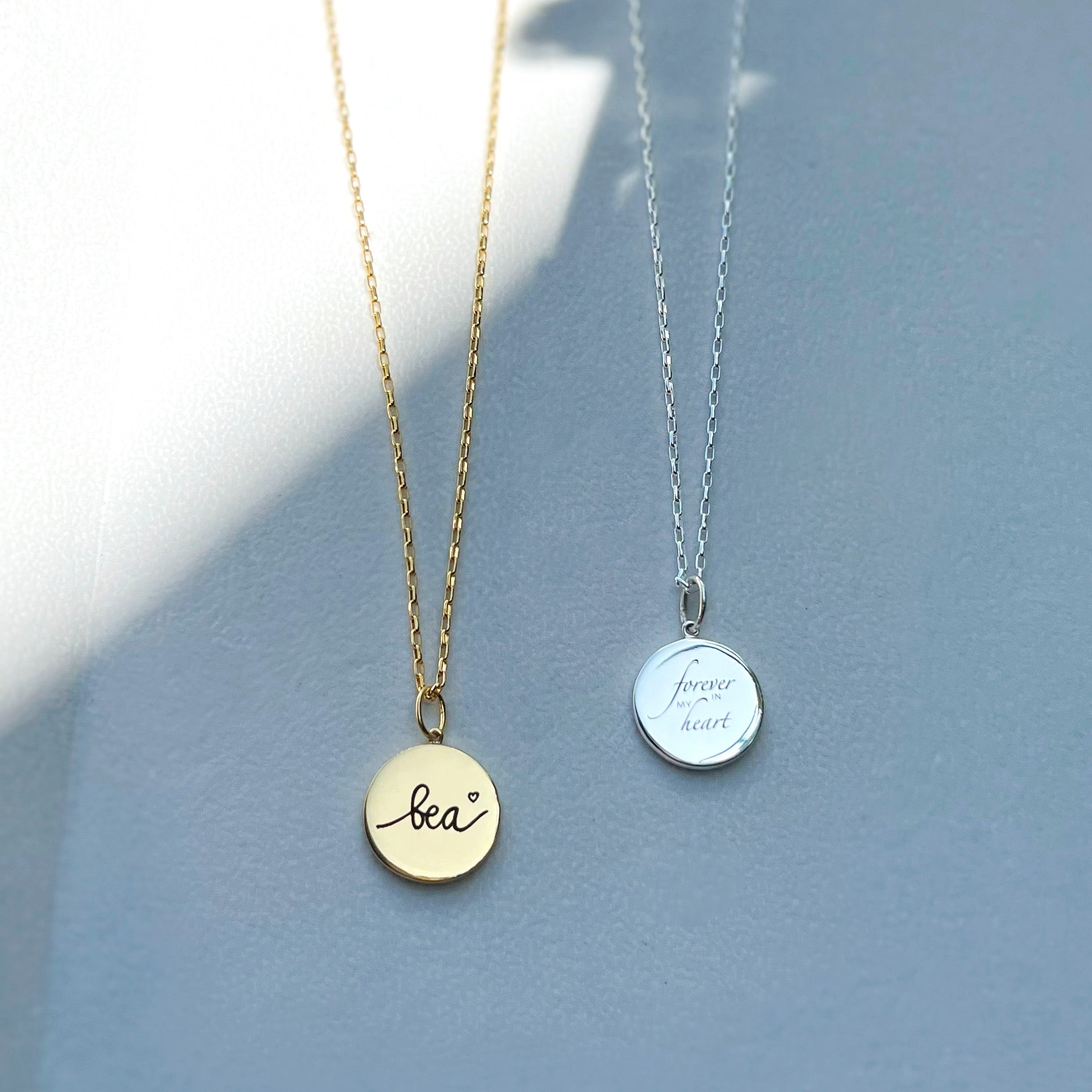 Personalized One Round Pendant Necklace - With Engraves | BITS OF BALI JEWELRY