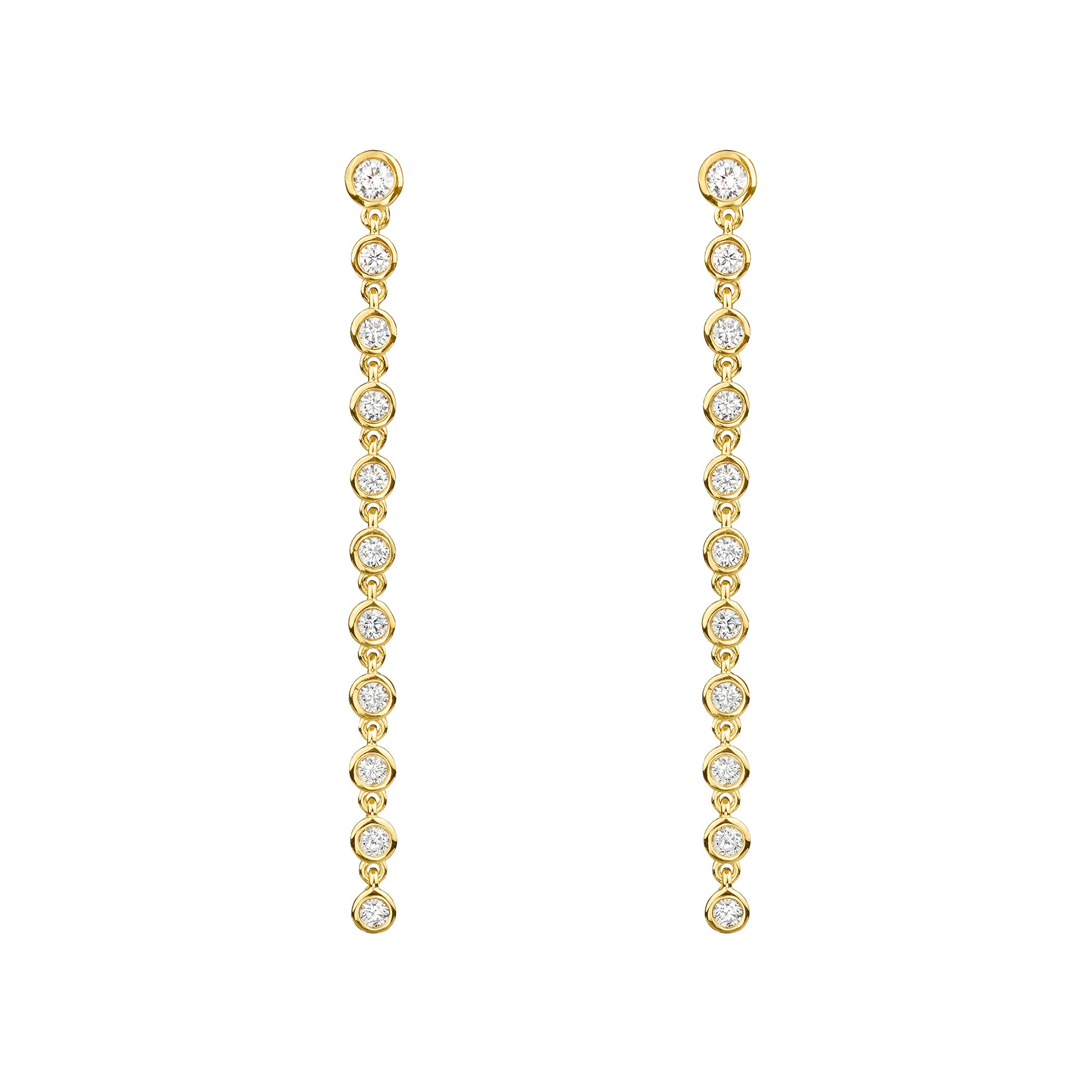 Ibu Longer Bezel Cz Drop Earrings | BITS OF BALI JEWELRY