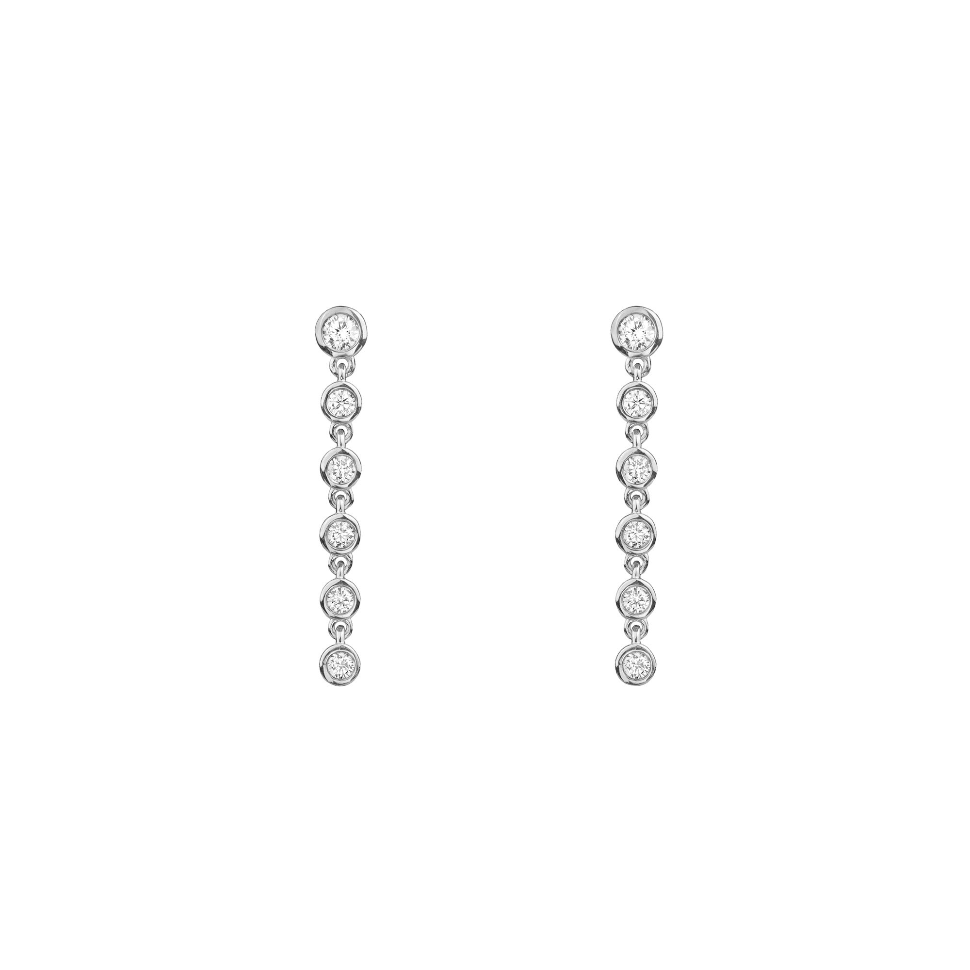 Ibu Shorter Bezel Cz Drop Earrings | BITS OF BALI JEWELRY