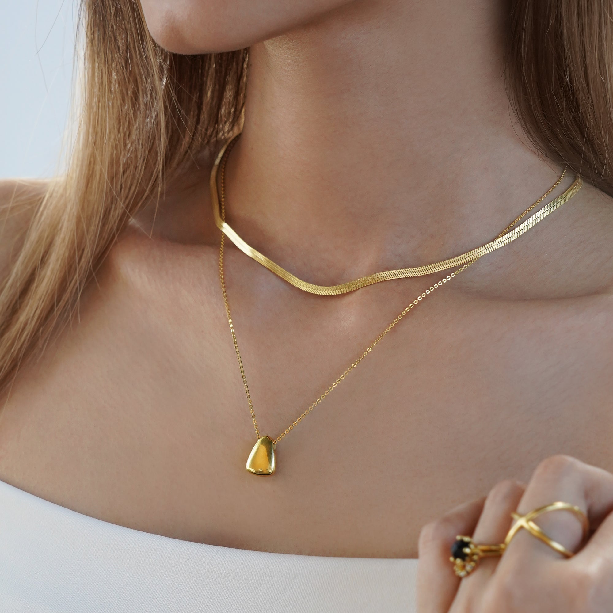 Liquid Drop Necklace - With Engraving | BITS OF BALI JEWELRY