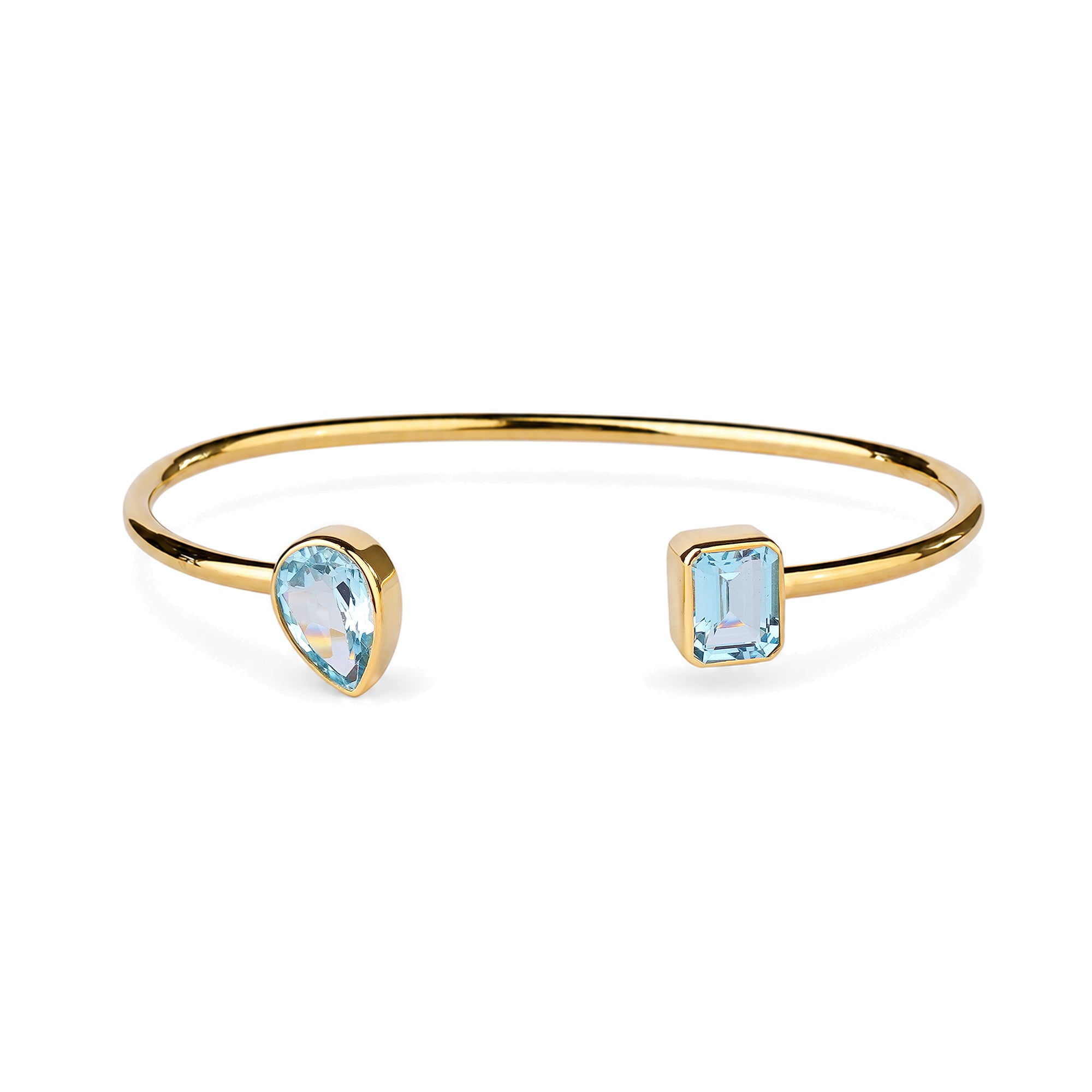 New Gita Bracelet Blue Topaz - Gold Vermeil