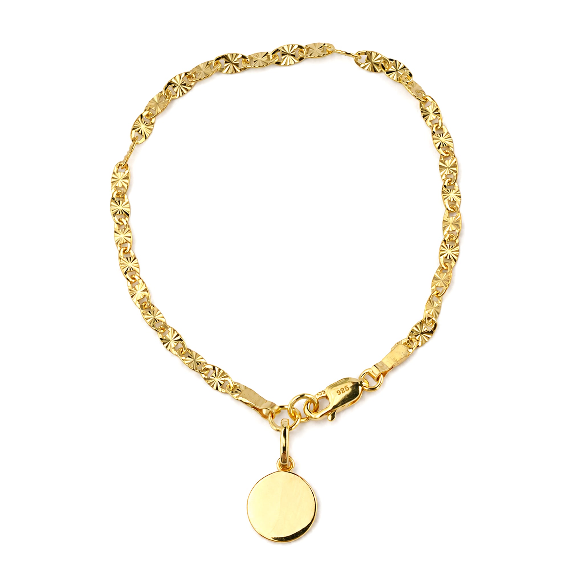 Shiny Flat Luxe Bracelet - Gold Vermeil