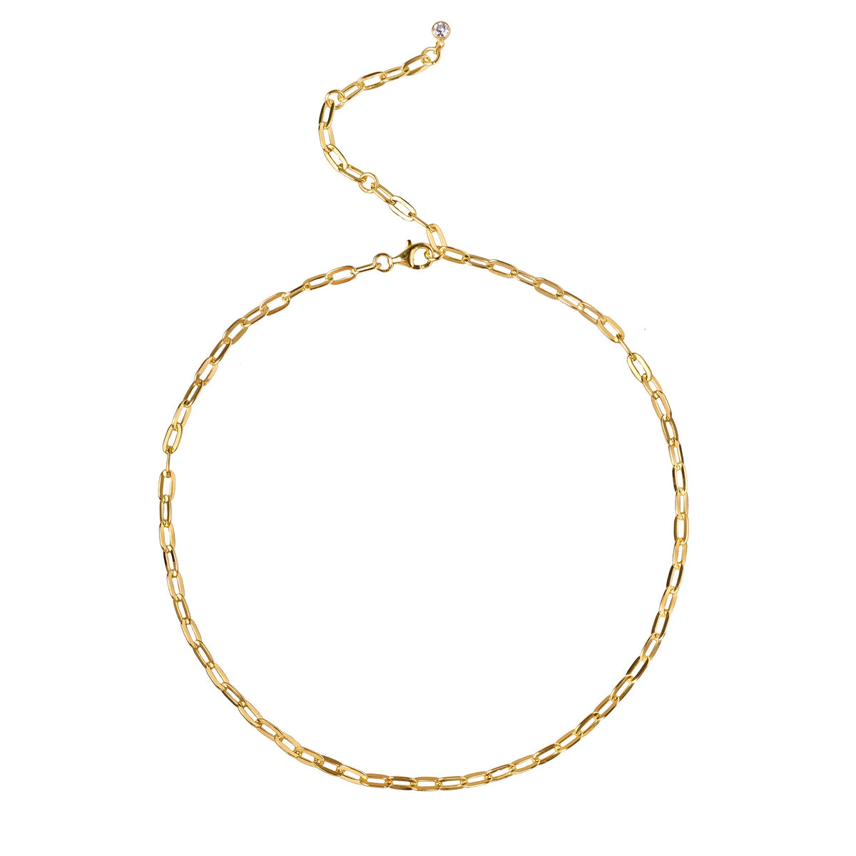 Essential Large Cable Necklace - Gold Vermeil