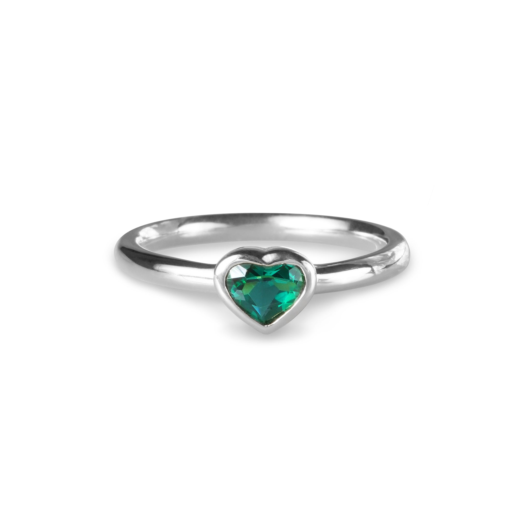 Ibu Heart Green Quartz Ring | BITS OF BALI JEWELRY