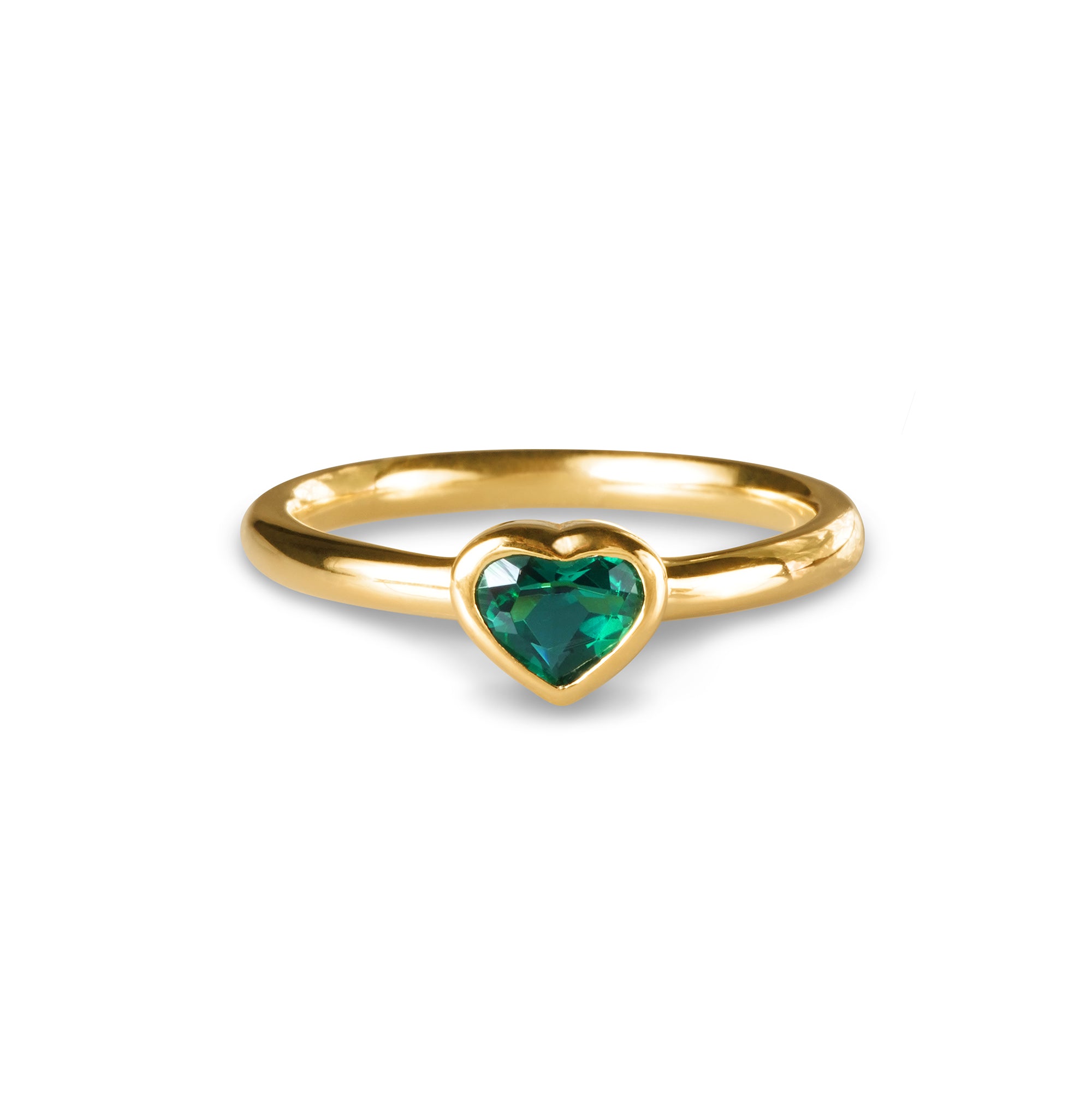 Ibu Heart Green Quartz Ring | BITS OF BALI JEWELRY