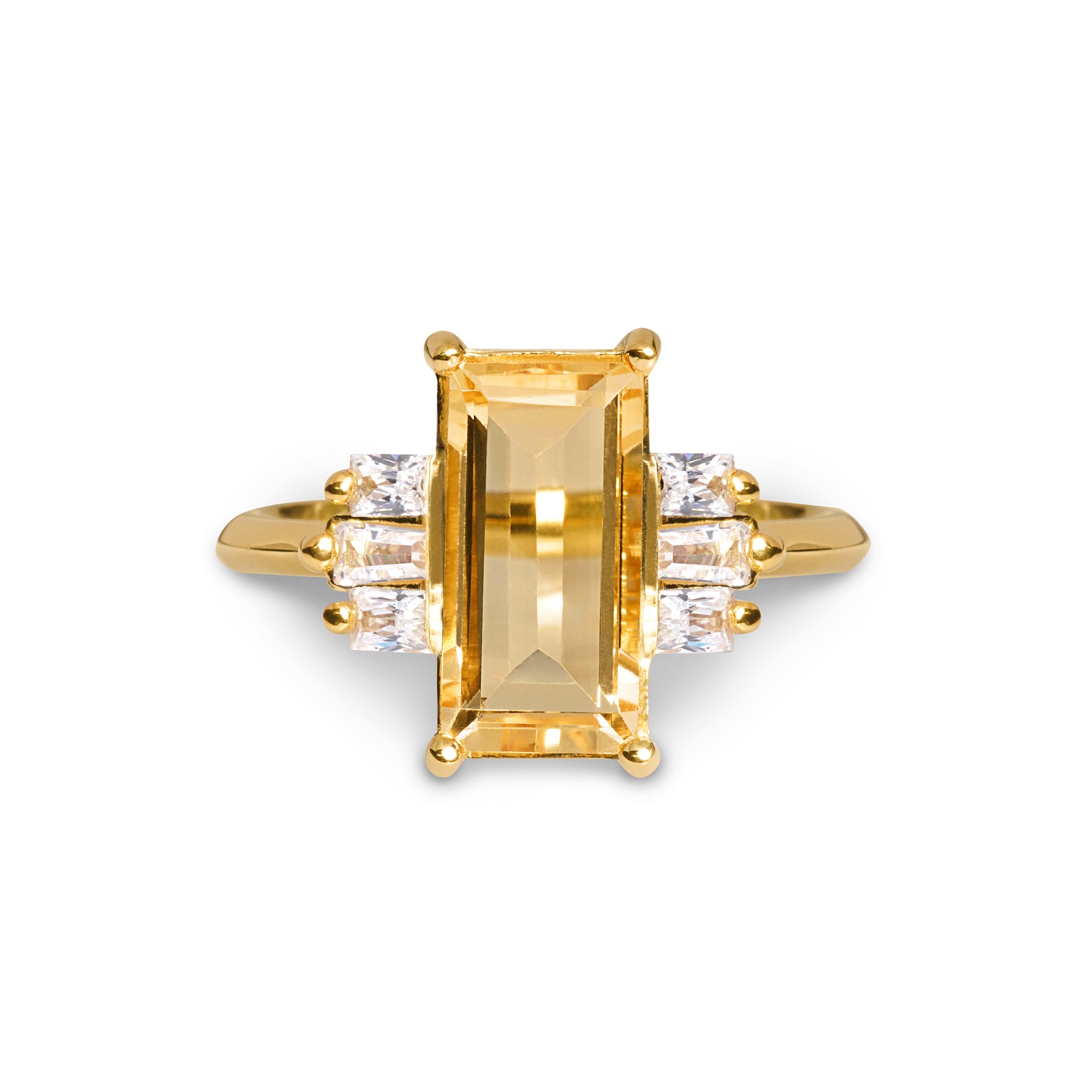 Ibu Long Citrine Ring | BITS OF BALI JEWELRY