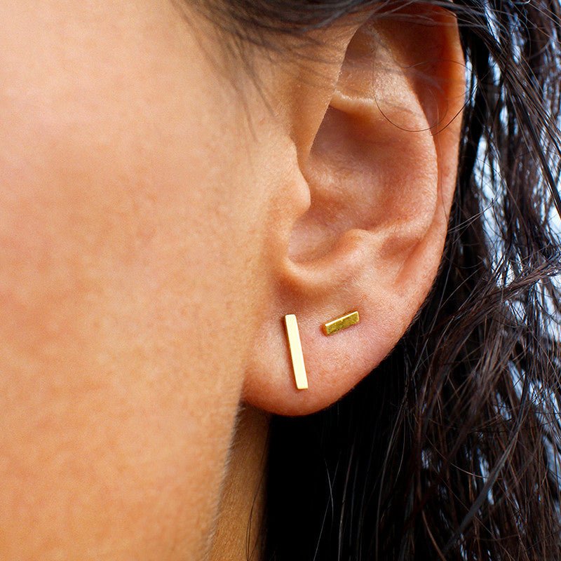 Aruna Bar Earrings - 10mm | BITS OF BALI JEWELRY