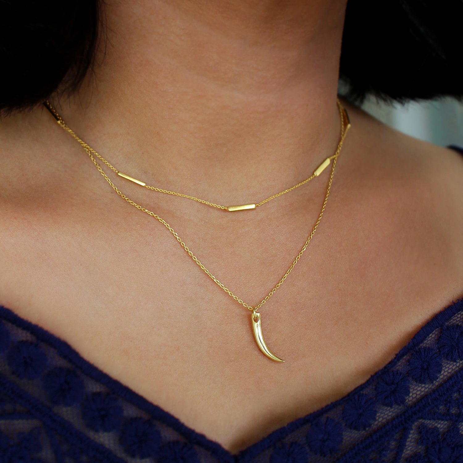 Aruna Horizontal Bar Necklace | BITS OF BALI JEWELRY