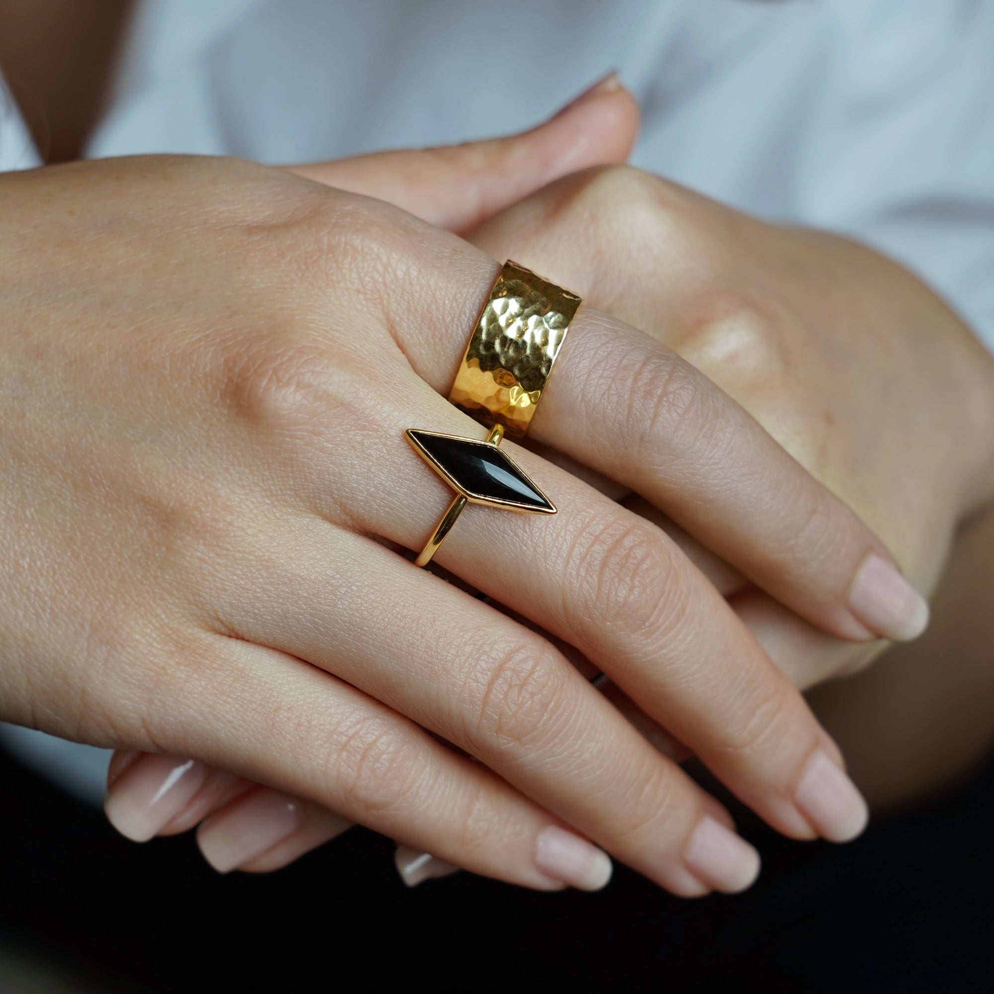 Arya Long Black Onyx Ring | BITS OF BALI JEWELRY