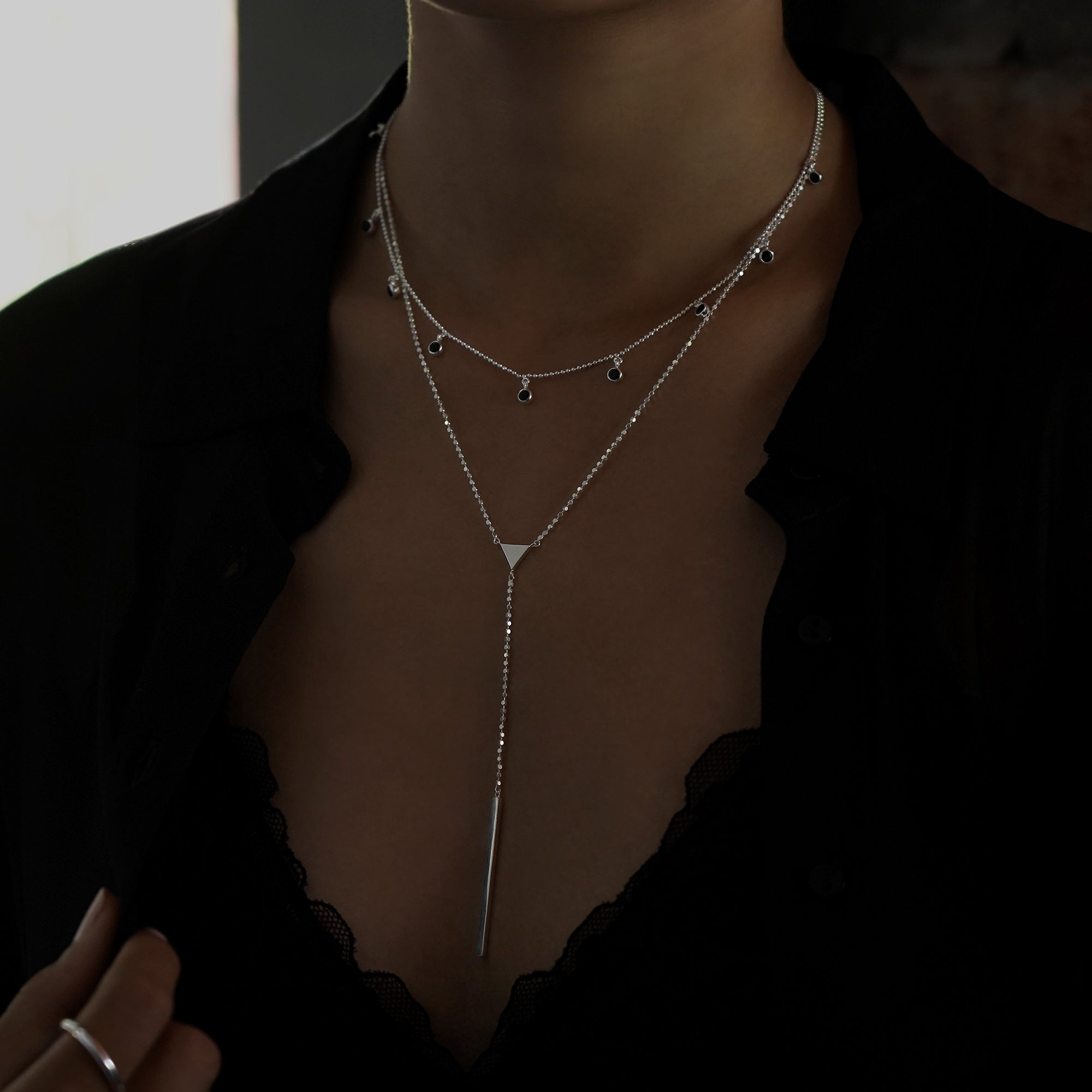 Dipta 9 Stone Black Spinel Necklace | BITS OF BALI JEWELRY