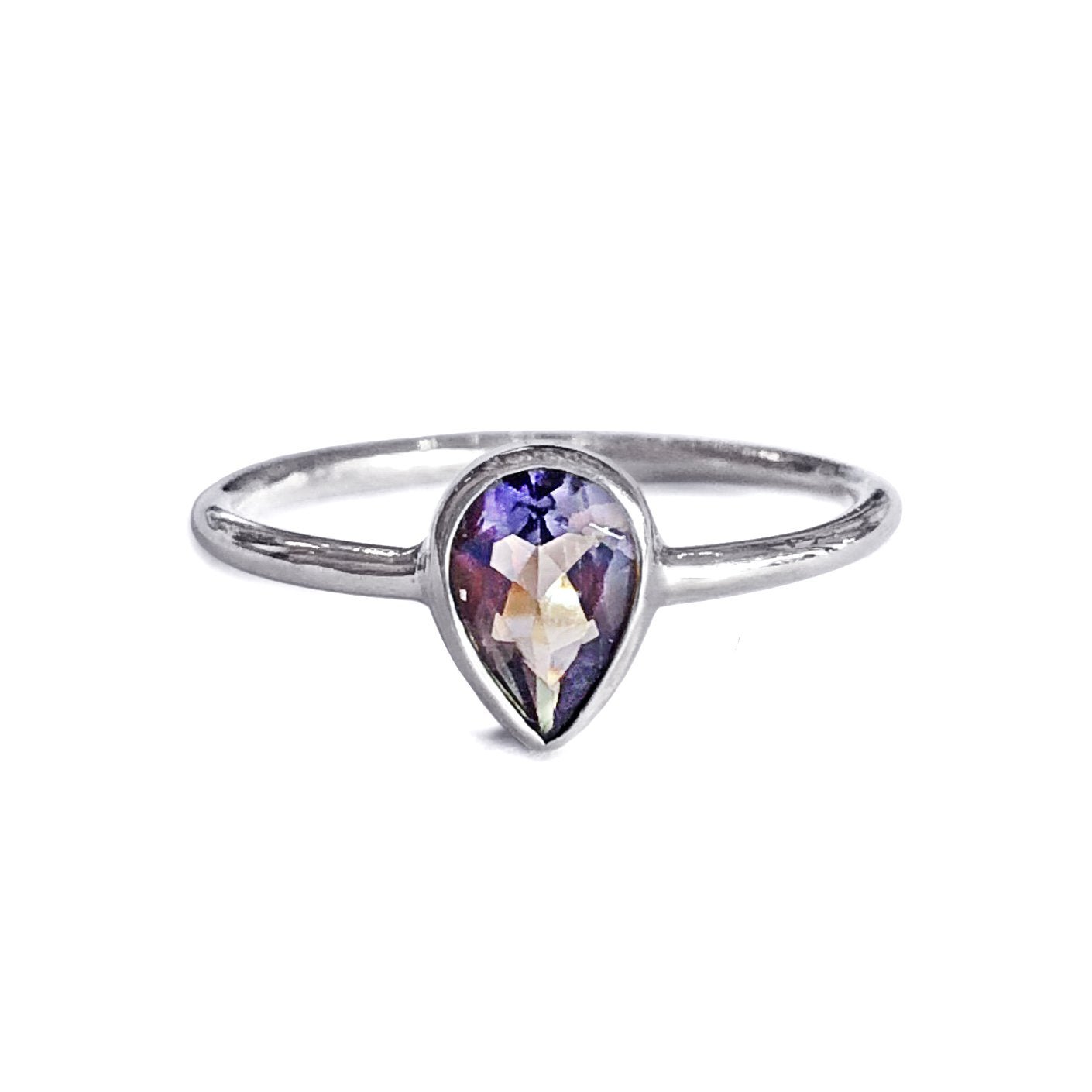 Dipta Amethyst Tear Drop Ring | BITS OF BALI JEWELRY