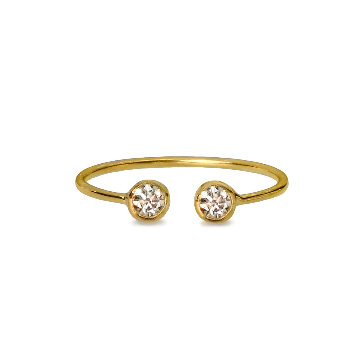 Dipta Tiny Double Bubble Ring - Cz | BITS OF BALI JEWELRY