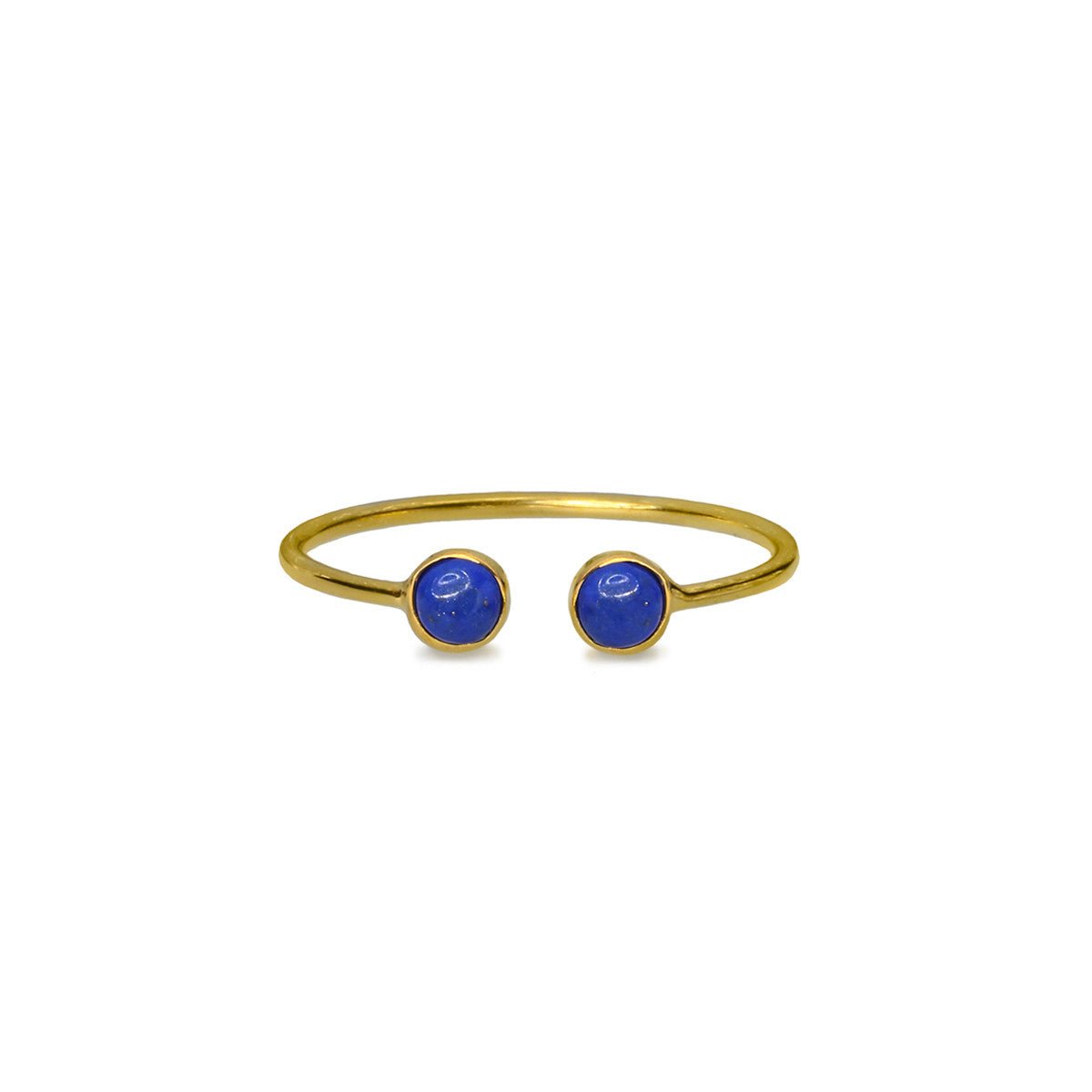 Dipta Tiny Double Bubble Ring - Lapis Lazuli | BITS OF BALI JEWELRY