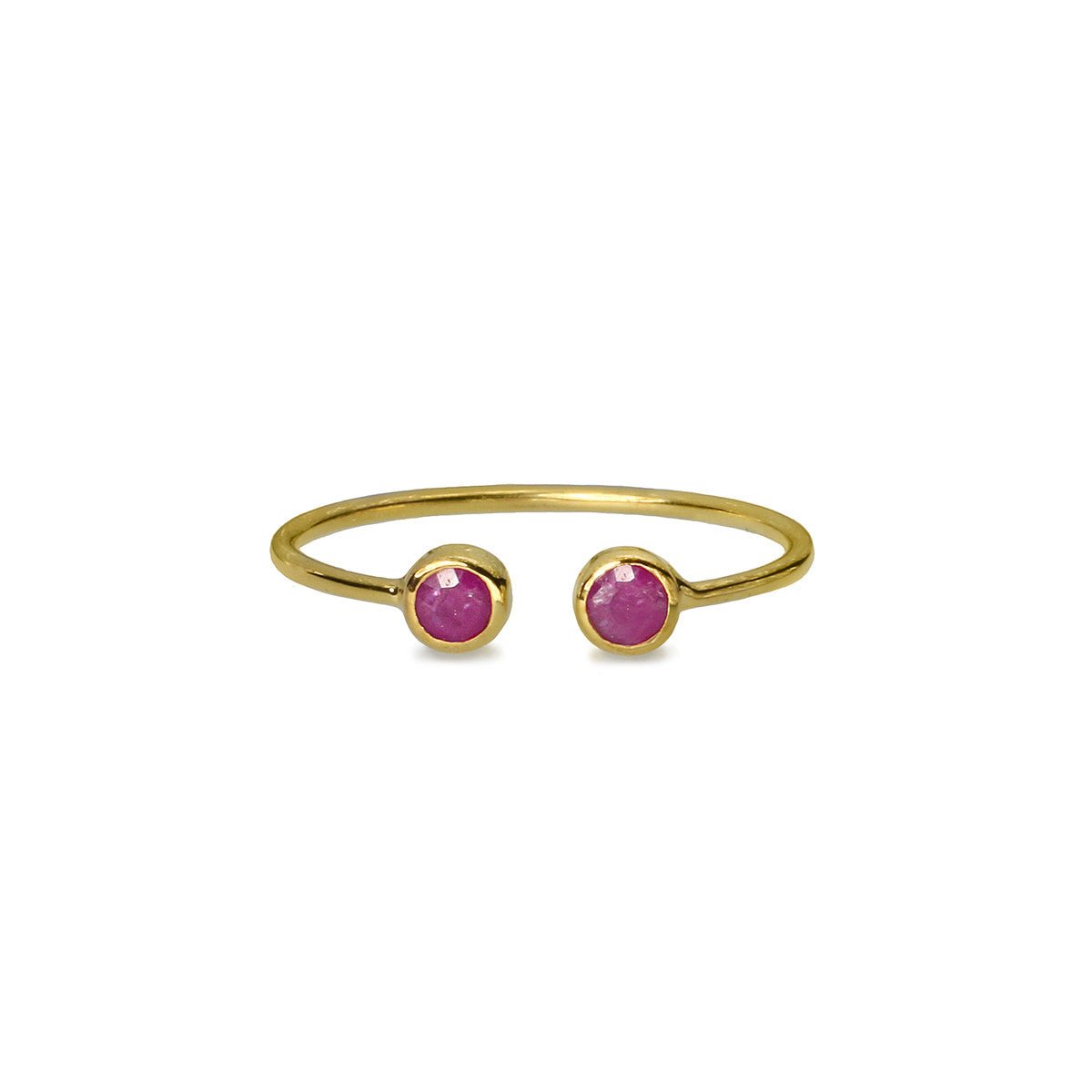 Dipta Tiny Double Bubble Ring - Ruby | BITS OF BALI JEWELRY