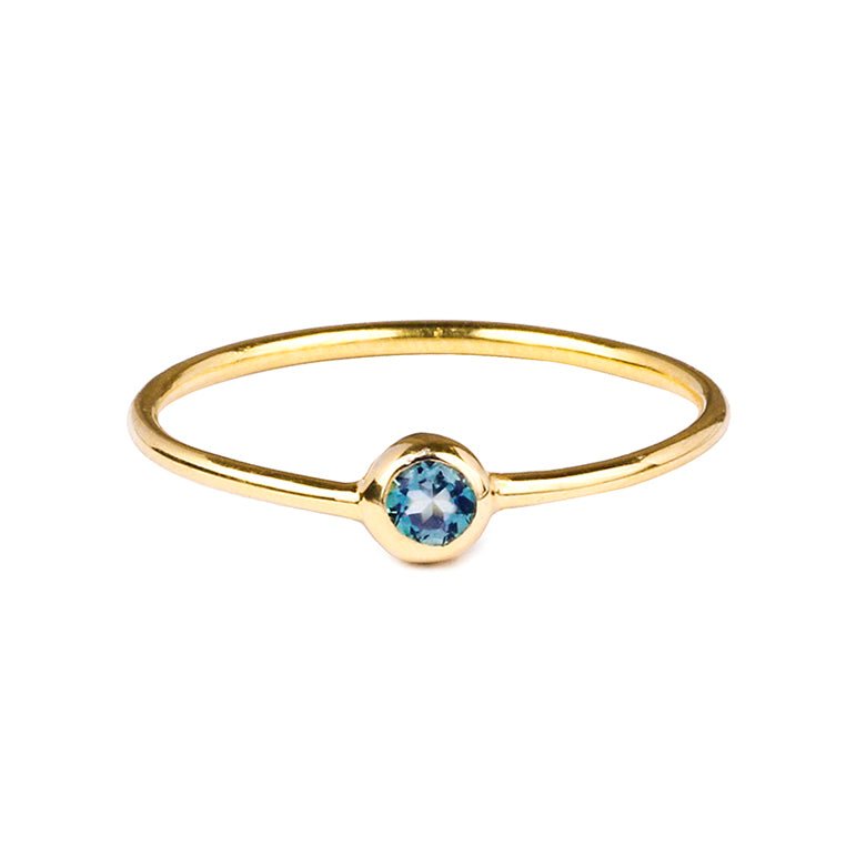 Dipta Tiny Single Bubble Ring - Blue Topaz | BITS OF BALI JEWELRY